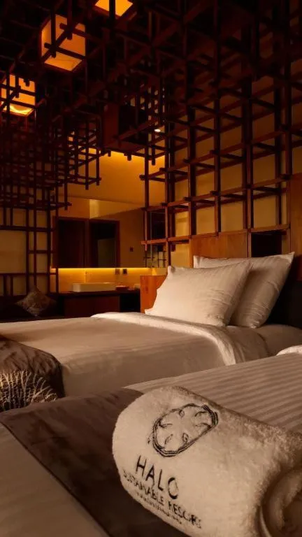 Bed in HALO Sustainable Resort Karimunjawa