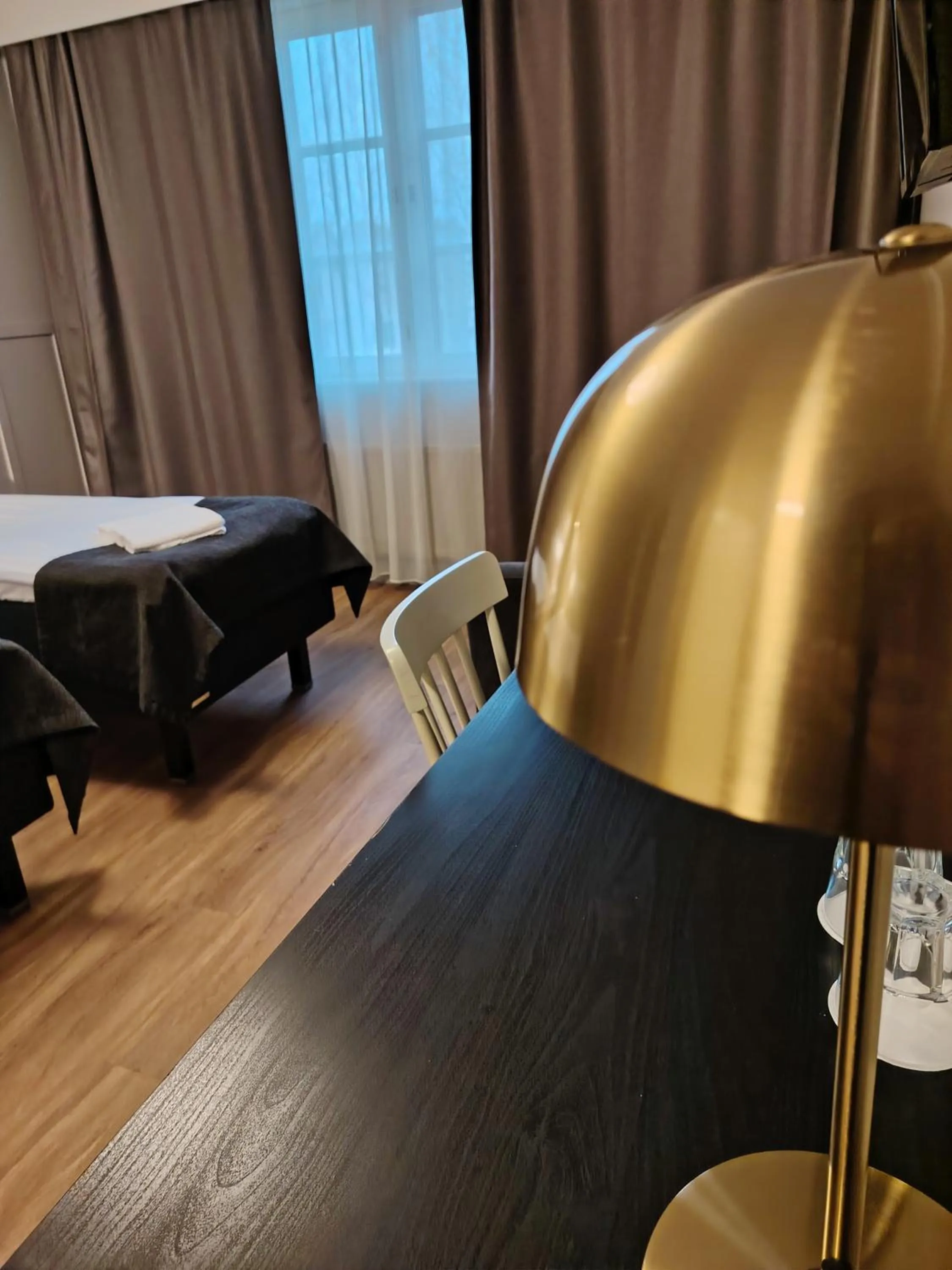 Bed in Juthbacka Hotell