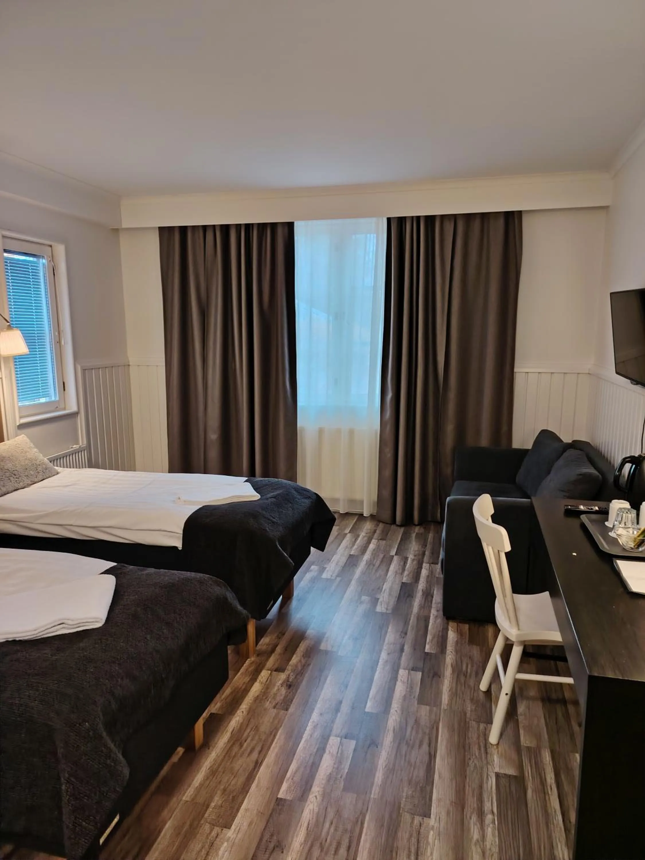 Bed in Juthbacka Hotell