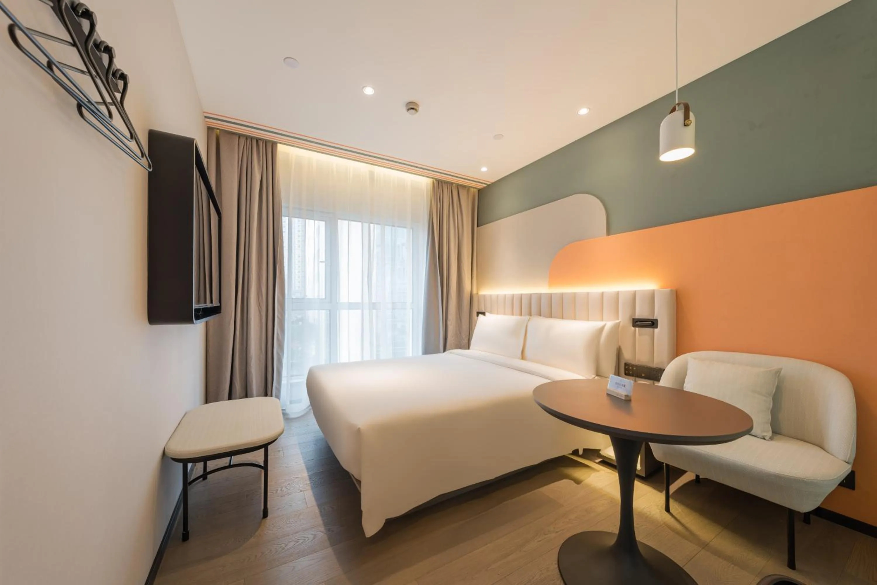 Bedroom, Bed in Atour X Shanghai Jing'an huashanlu Temple