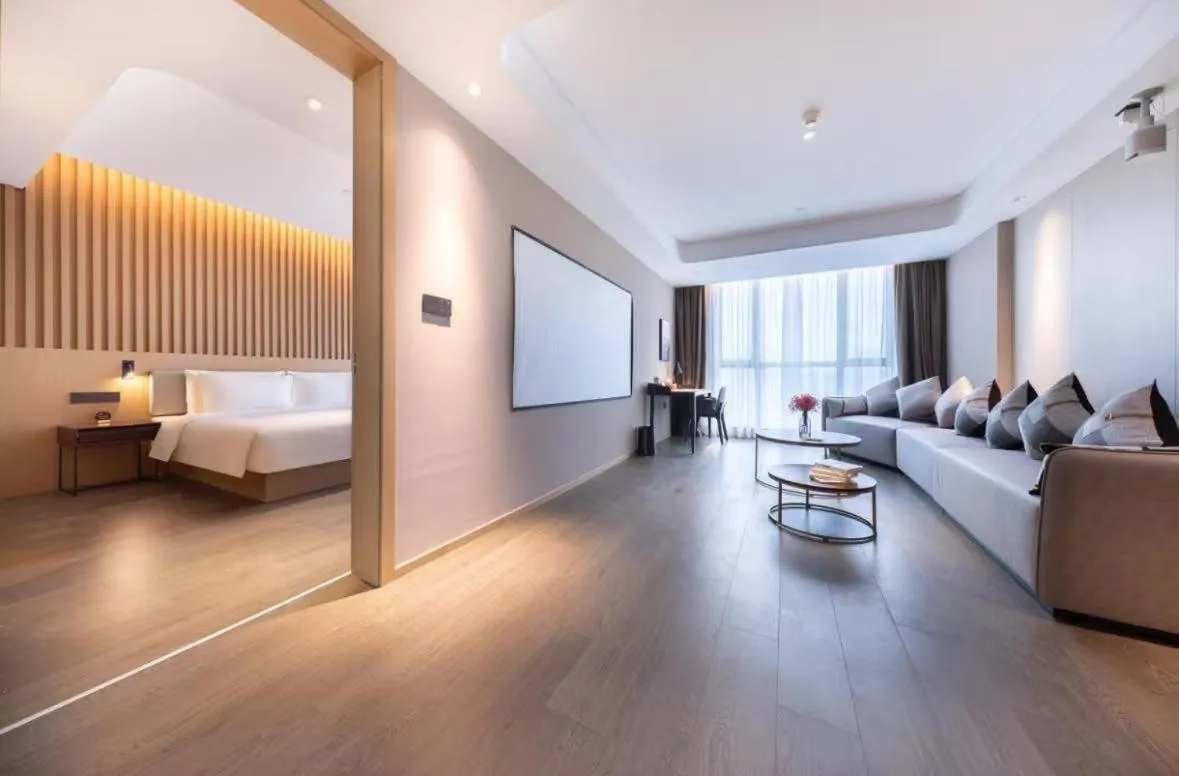 Bed in Atour Hotel Ningbo Fenghua Huizheng Street