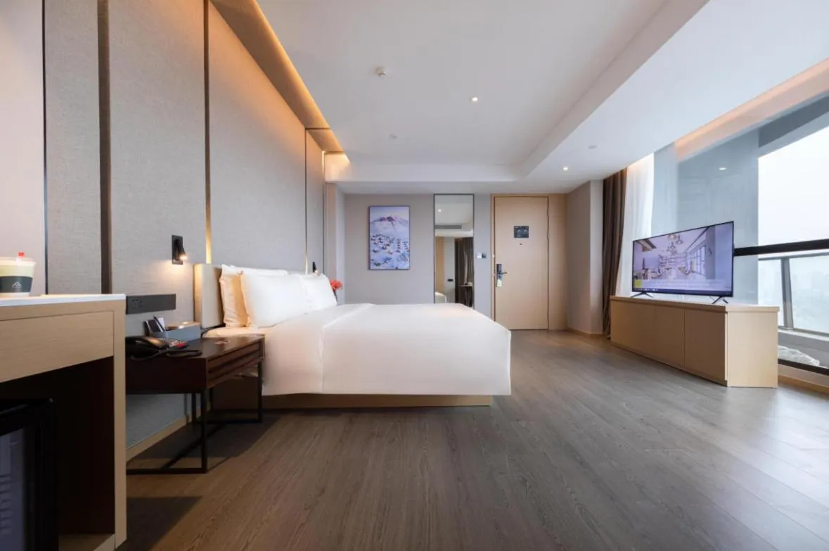 Bed in Atour Hotel Ningbo Fenghua Huizheng Street