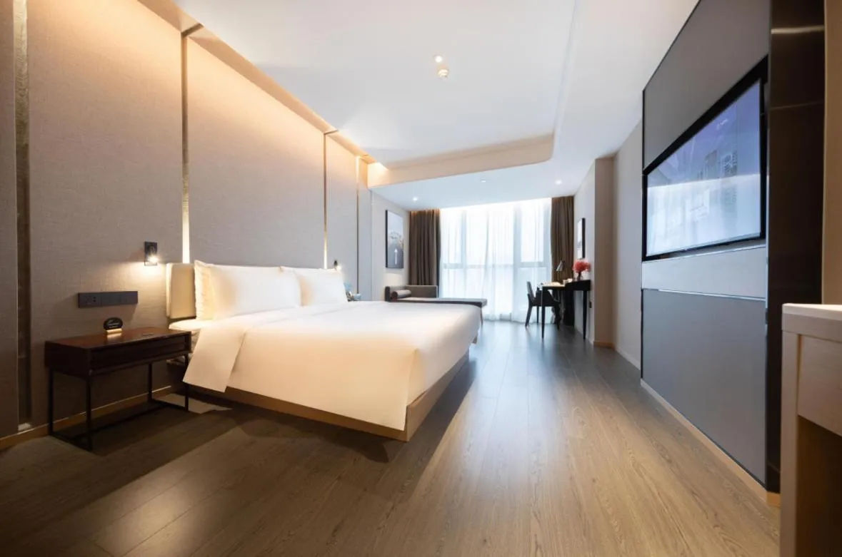 Bed in Atour Hotel Ningbo Fenghua Huizheng Street