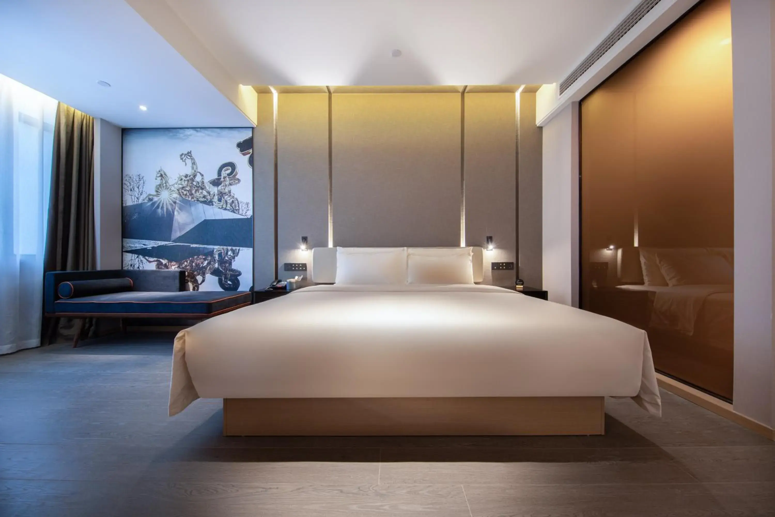 Bed in Atour Hotel Nanchang Aixi Lake Bed in Atour Hotel Nanchang Aixi Lake