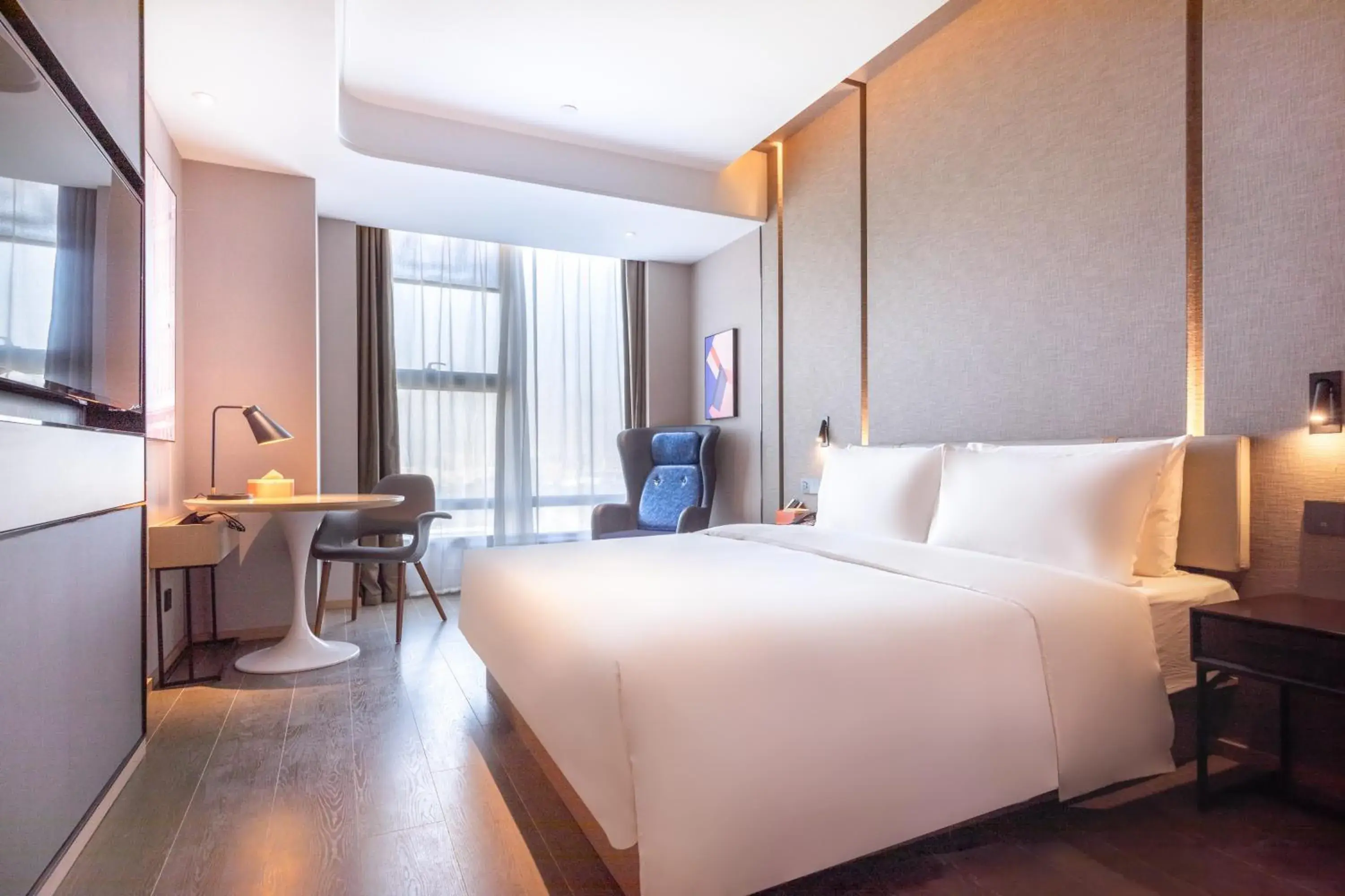 Bedroom, Bed in Atour Hotel Wuhan Jinyin Lake Bedroom, Bed in Atour Hotel Wuhan Jinyin Lake