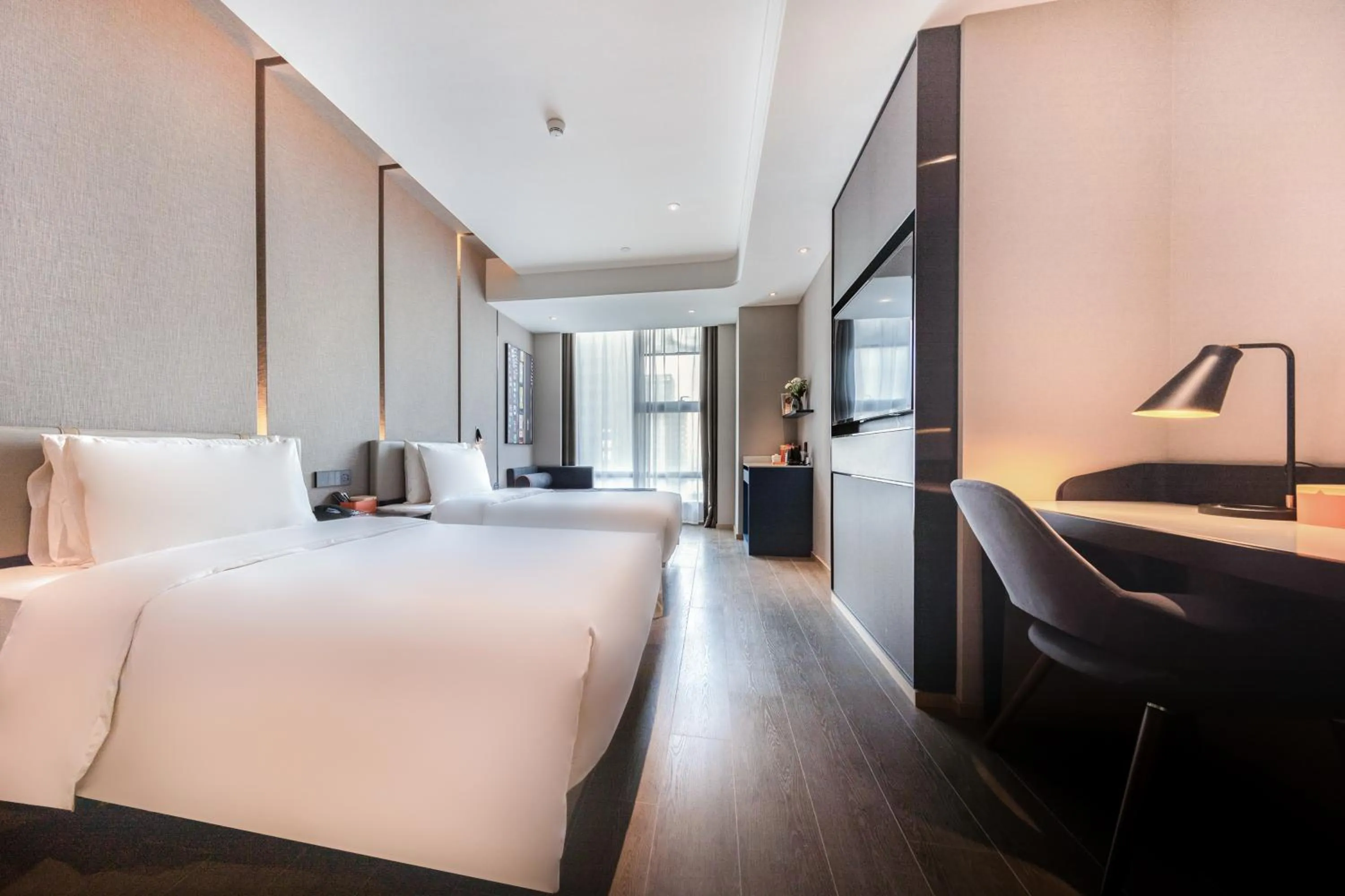 Bed in Atour Hotel Wuhan Jinyin Lake