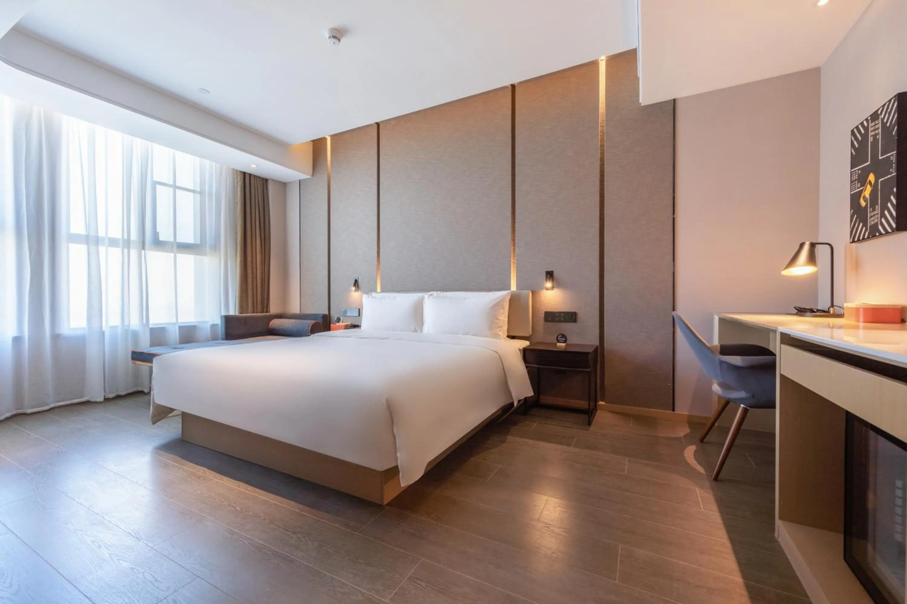 Bed in Atour Hotel Wuhan Jinyin Lake