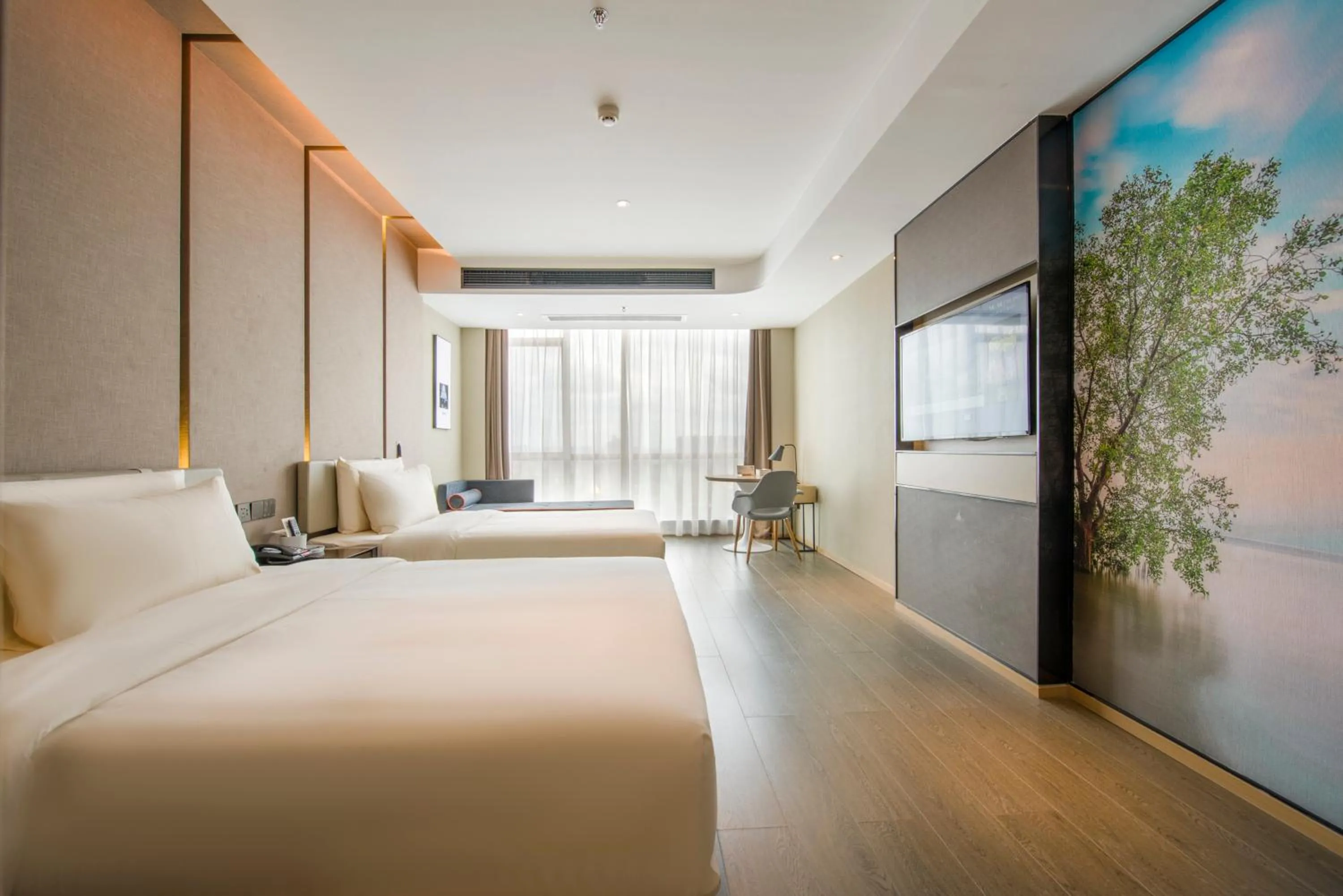 Bedroom, Bed in Atour Hotel Guangzhou Huadu Financial Center