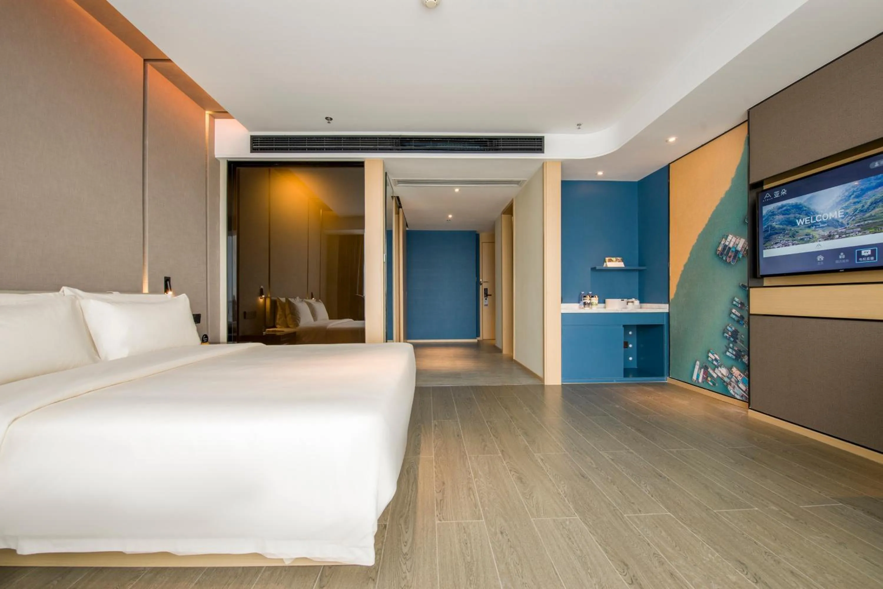 Bed in Atour Hotel Guangzhou Huadu Financial Center