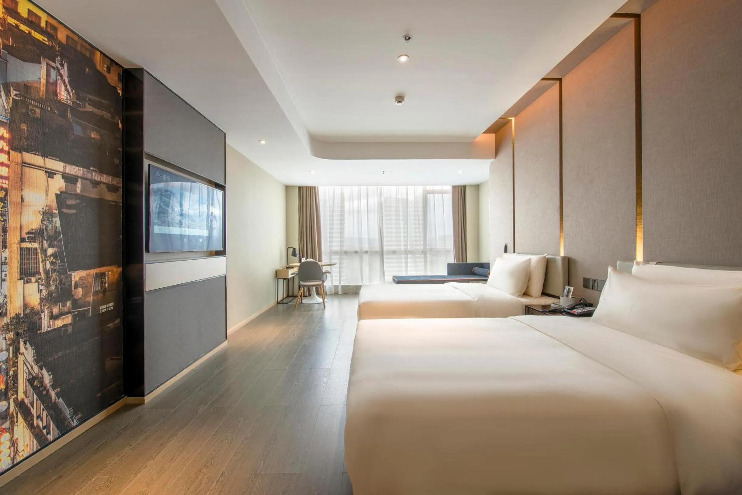 Bedroom, Bed in Atour Hotel Guangzhou Huadu Financial Center