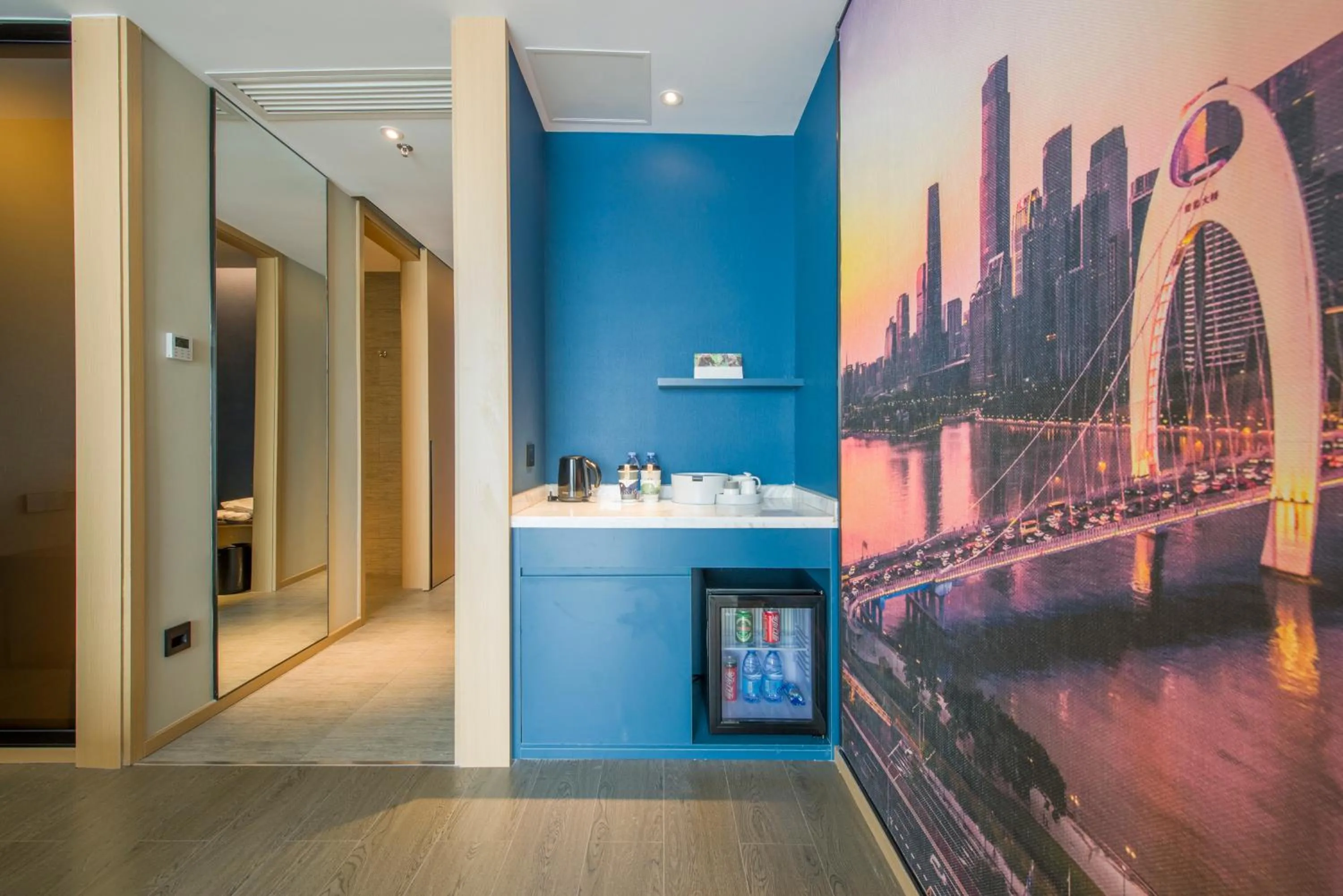 Kitchen or kitchenette in Atour Hotel Guangzhou Huadu Financial Center