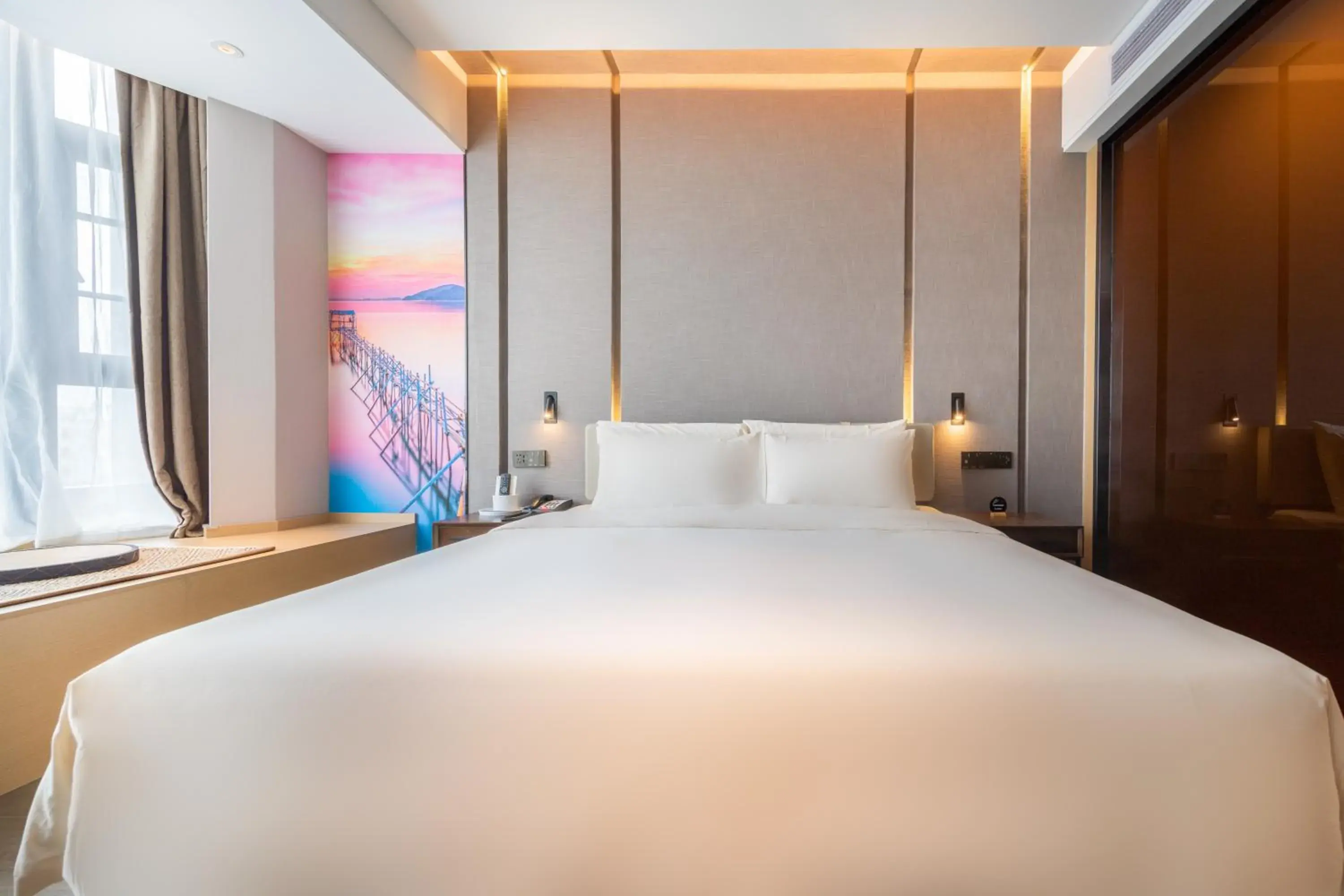 Bed in Atour Hotel Shenzhen Huaqiang North Bed in Atour Hotel Shenzhen Huaqiang North