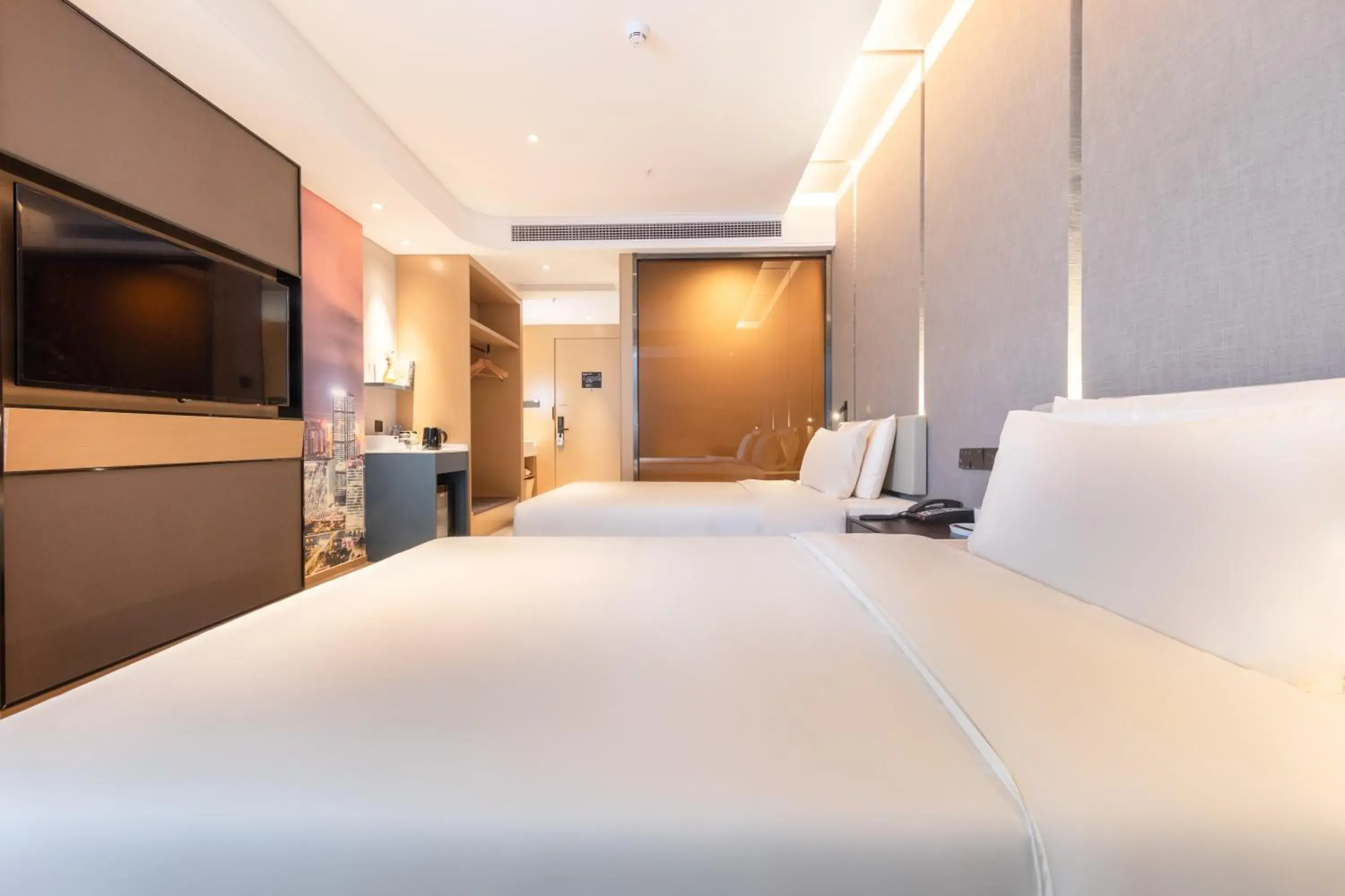 Bed in Atour Hotel Shenzhen Huaqiang North Bed in Atour Hotel Shenzhen Huaqiang North