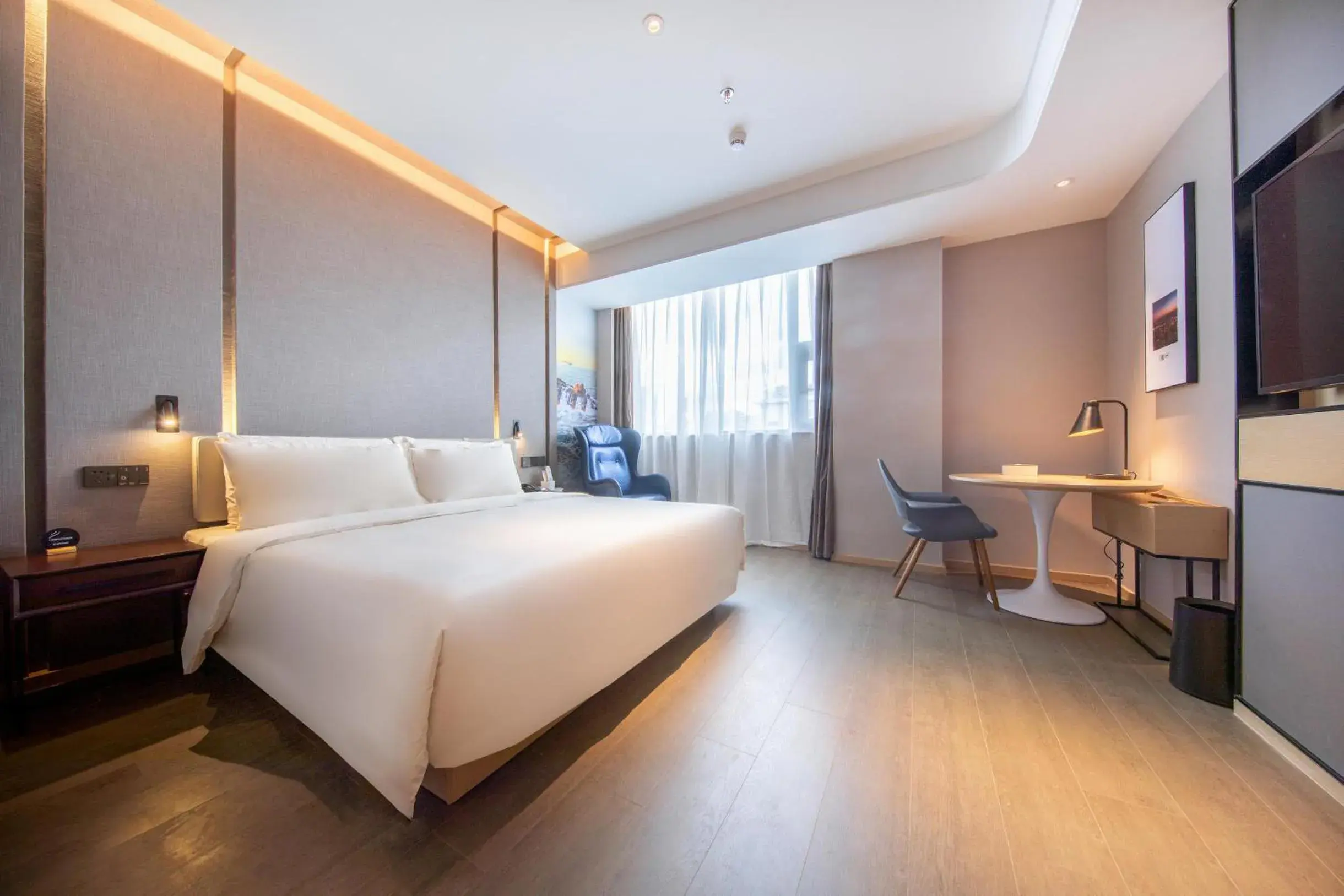 Bed in Atour Hotel Shenzhen Huaqiang North Bed in Atour Hotel Shenzhen Huaqiang North