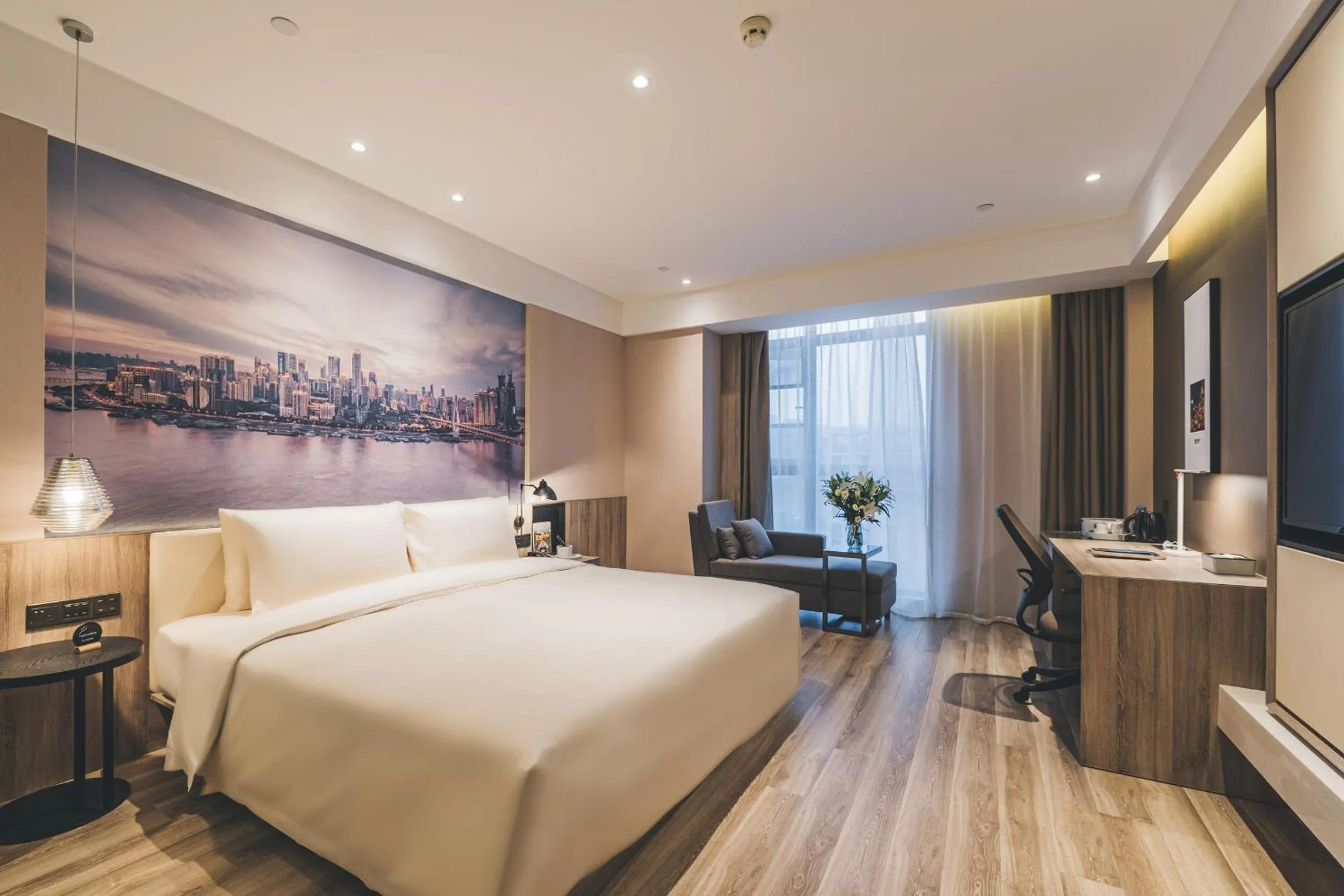 Bed in Atour Hotel Chongqiang Jiangbei Airport