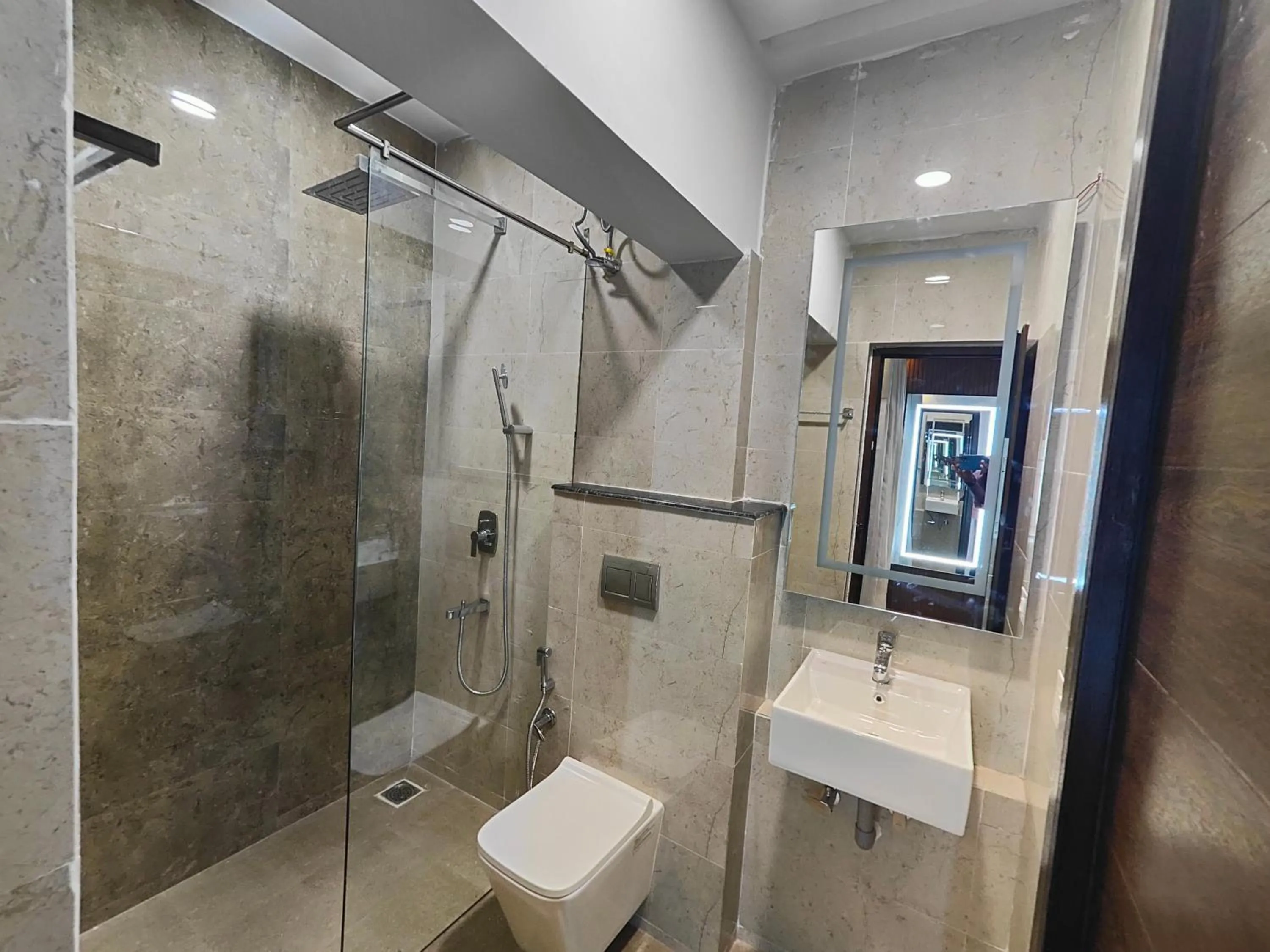 Bathroom in Hotel Geetha International