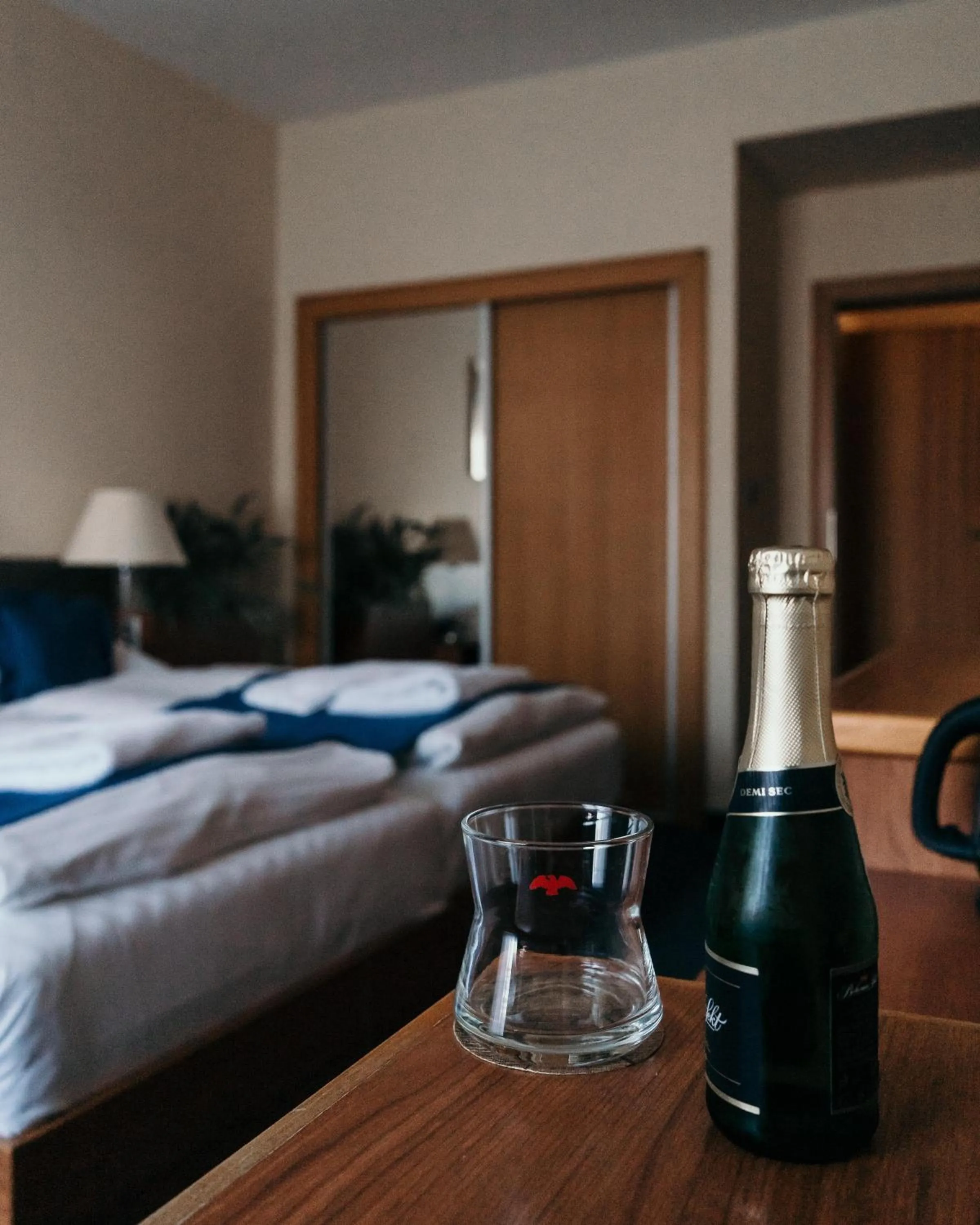 Bed in Hotel Theresia