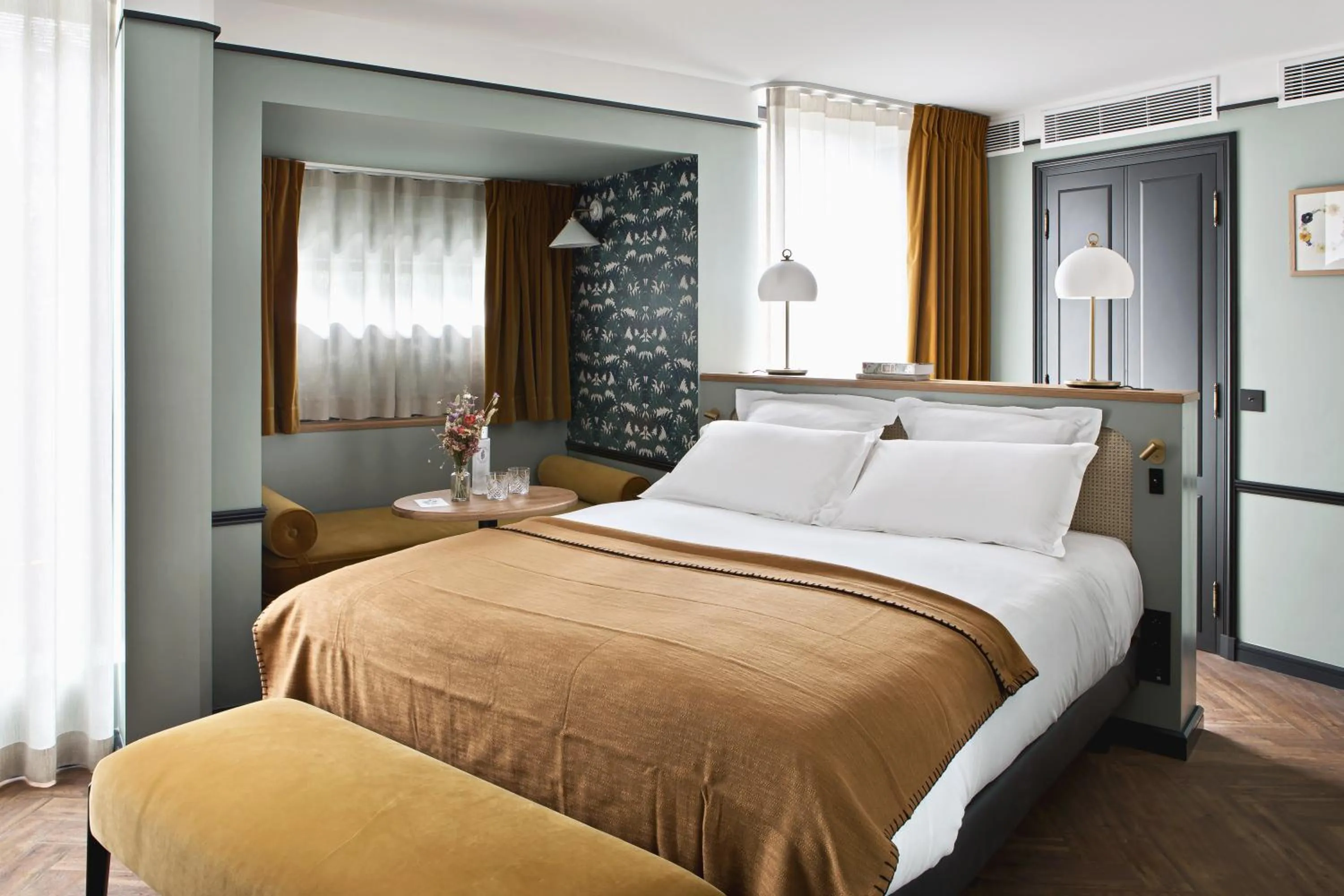 Bed in Hôtel Botaniste