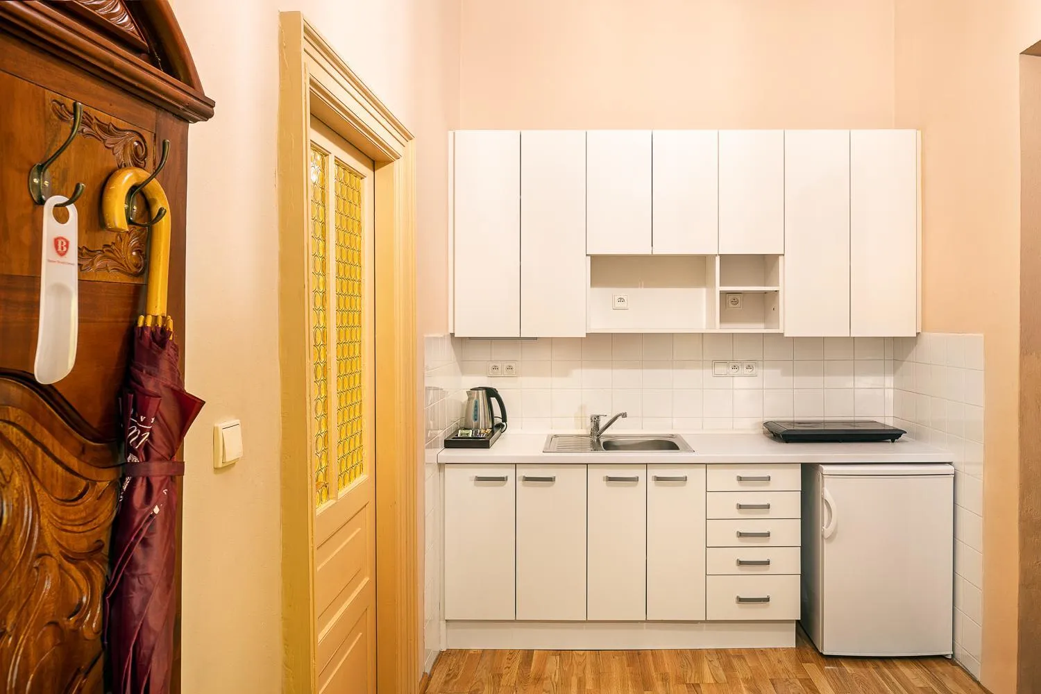 Kitchen or kitchenette in BHG Apartments Prague