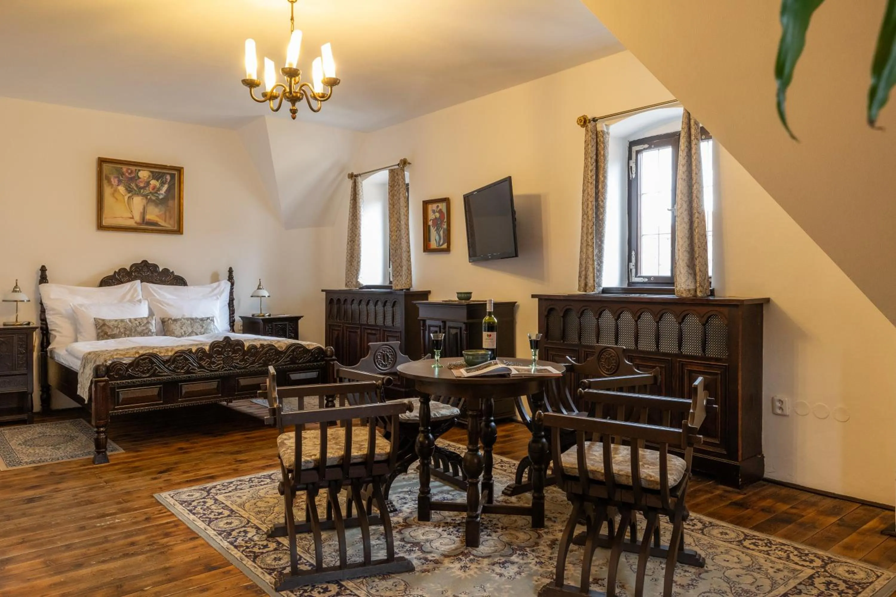 Bed in Hotel Ruze & Wellness