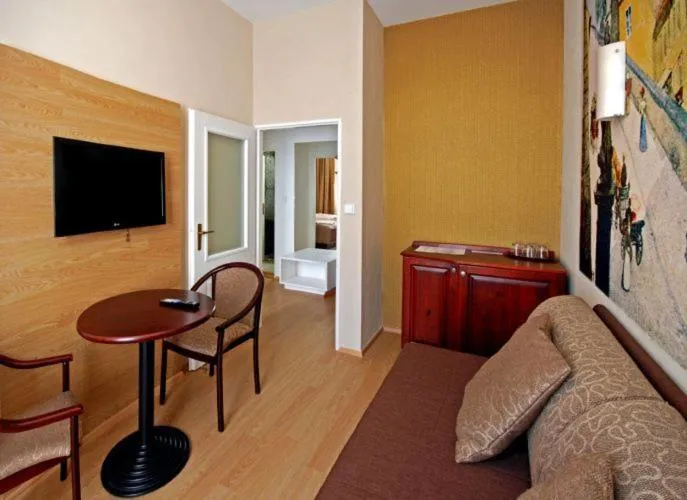 Seating area in U Stare Pani - At the Old Lady Hotel