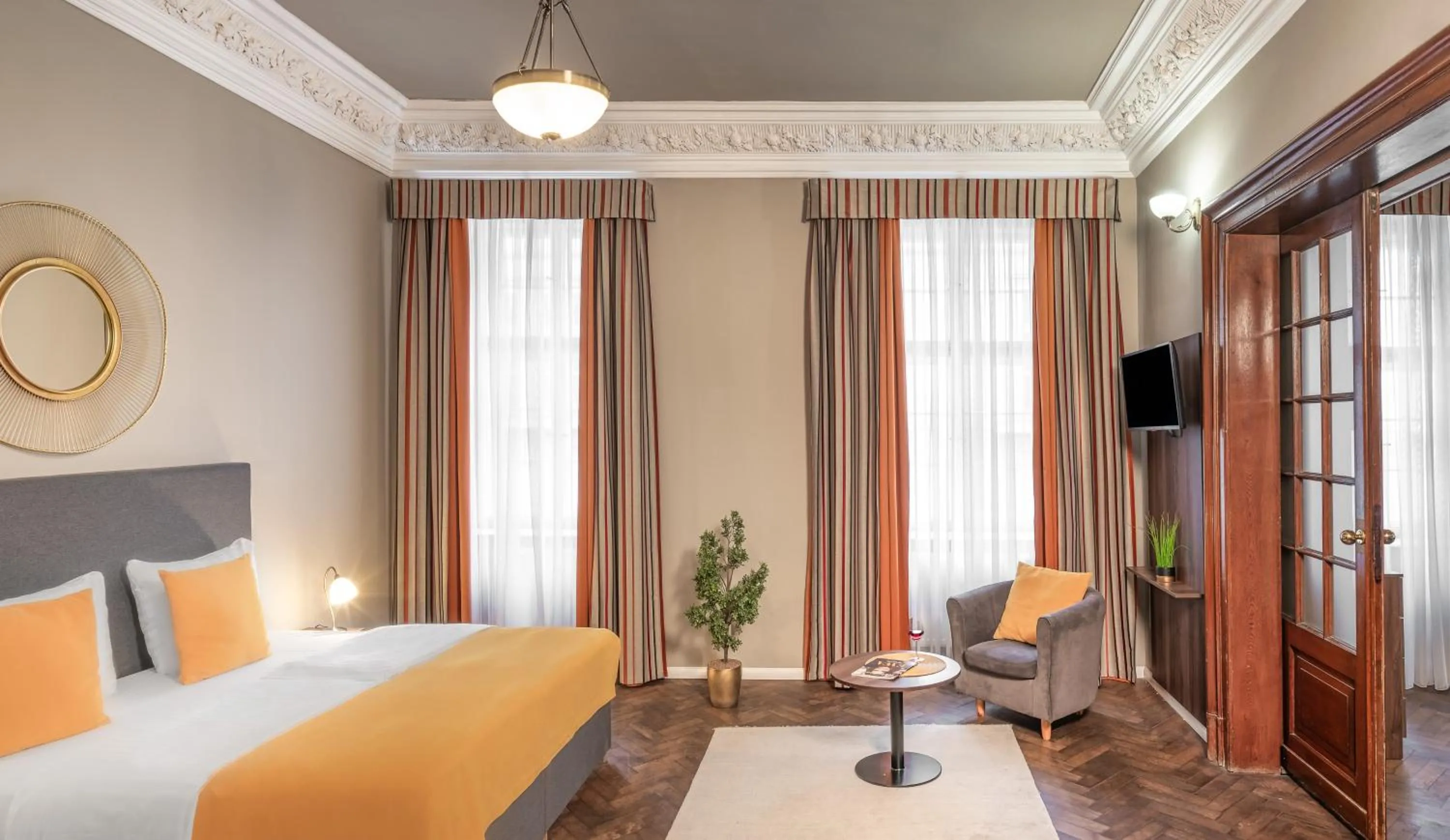 Bedroom, Bed in Hotel "Palác U Kočků" by Adrez, Palace At the Cats
