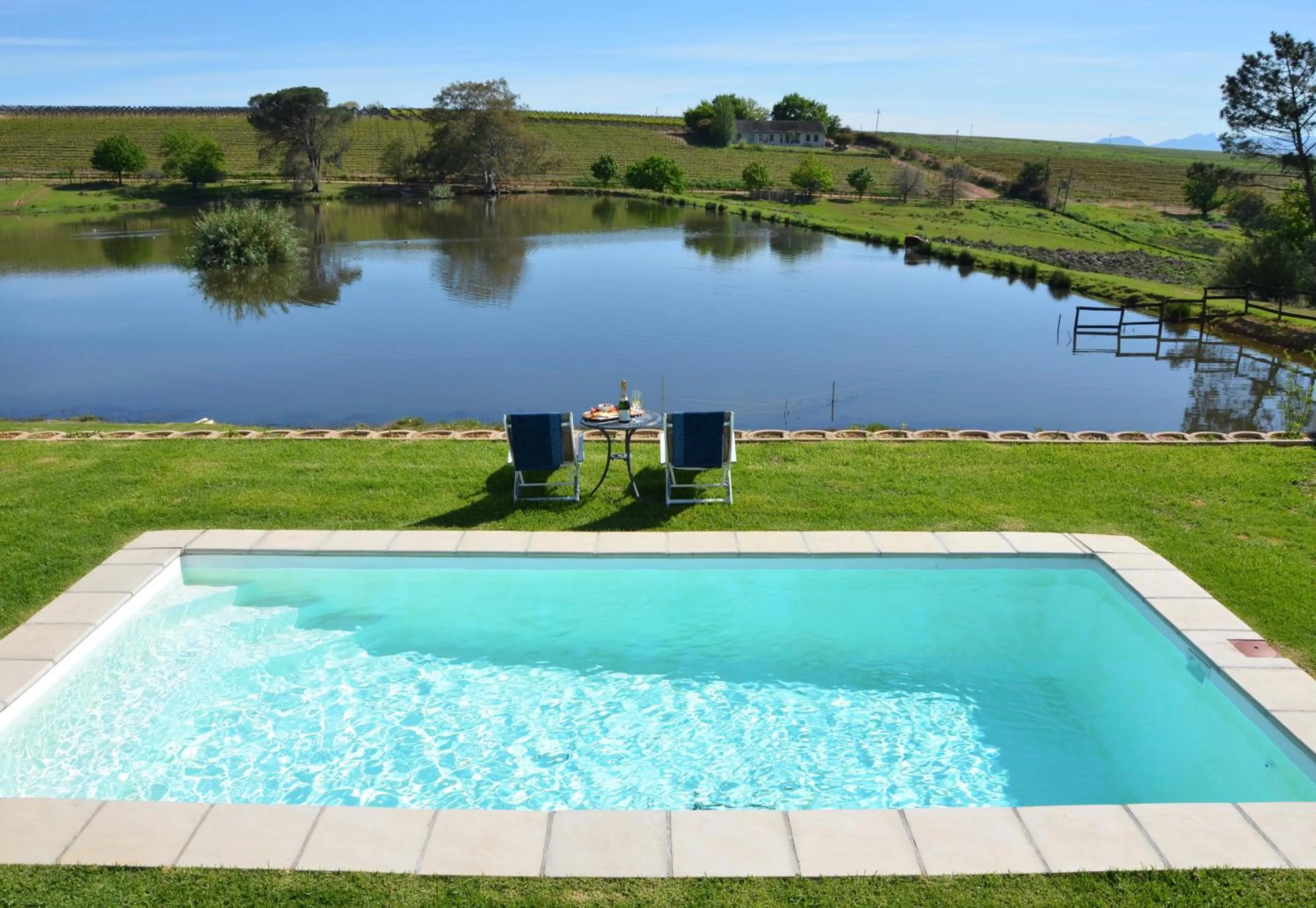 Swimming pool in Under Oaks Guesthouse