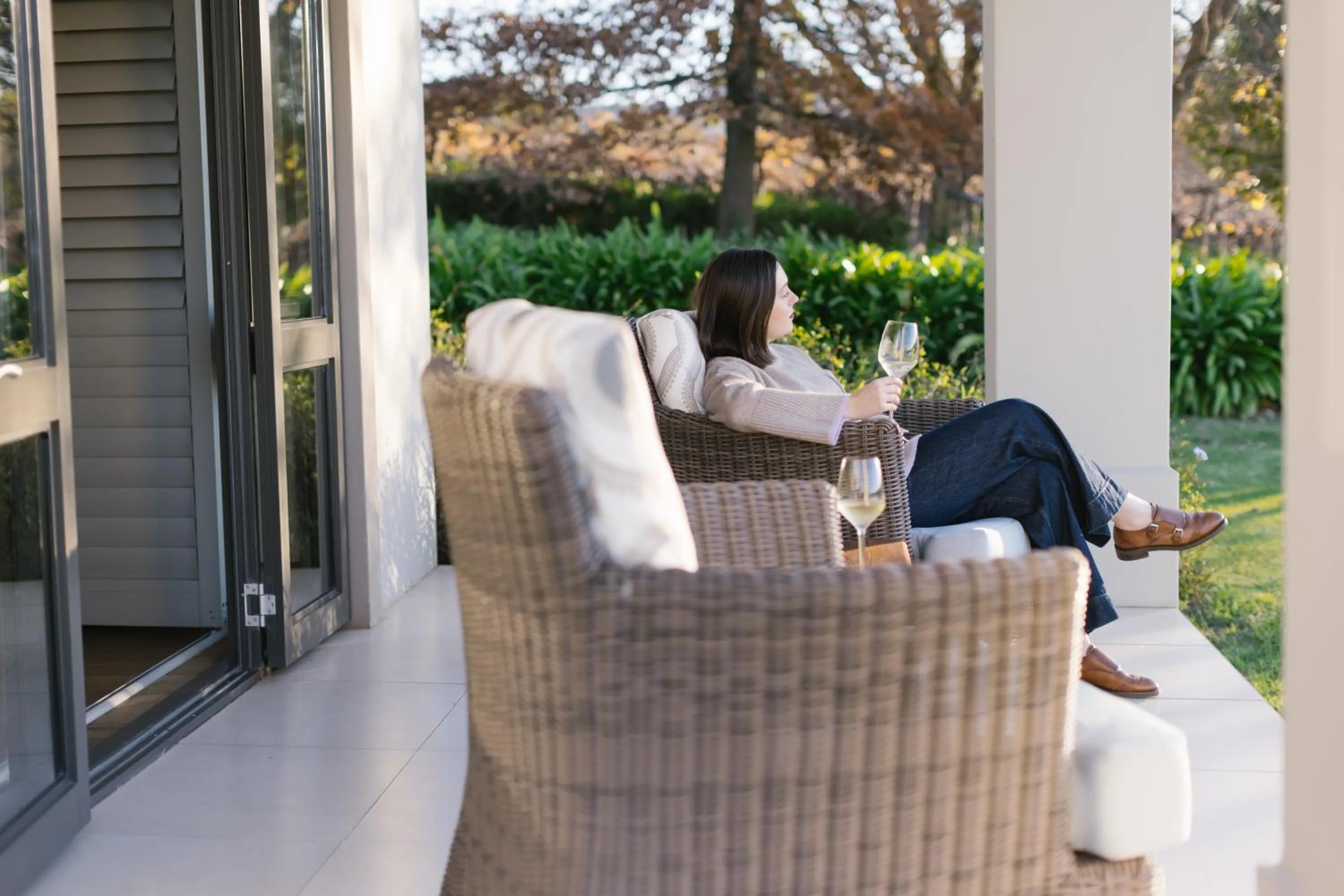 Patio in Under Oaks Guesthouse