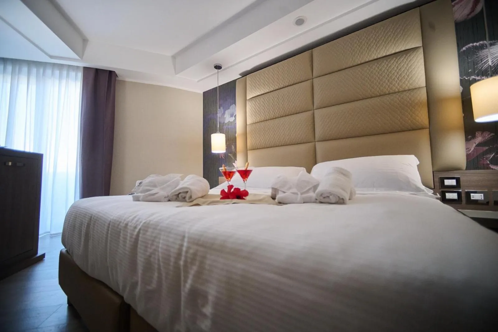 Bed in PARK HOTEL LE DUNE DI GIOVINO