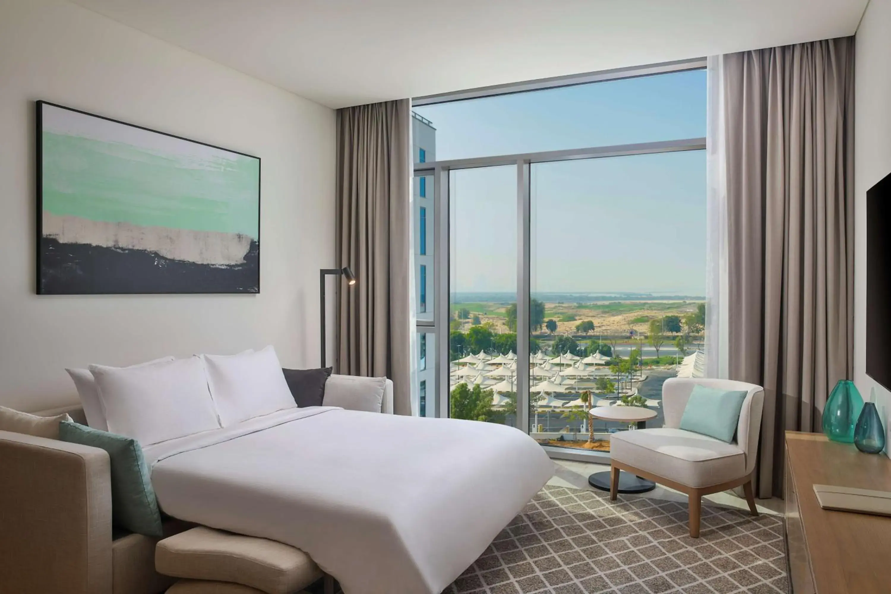Bed in Doubletree By Hilton Abu Dhabi Yas Island Residences Bed in Doubletree By Hilton Abu Dhabi Yas Island Residences