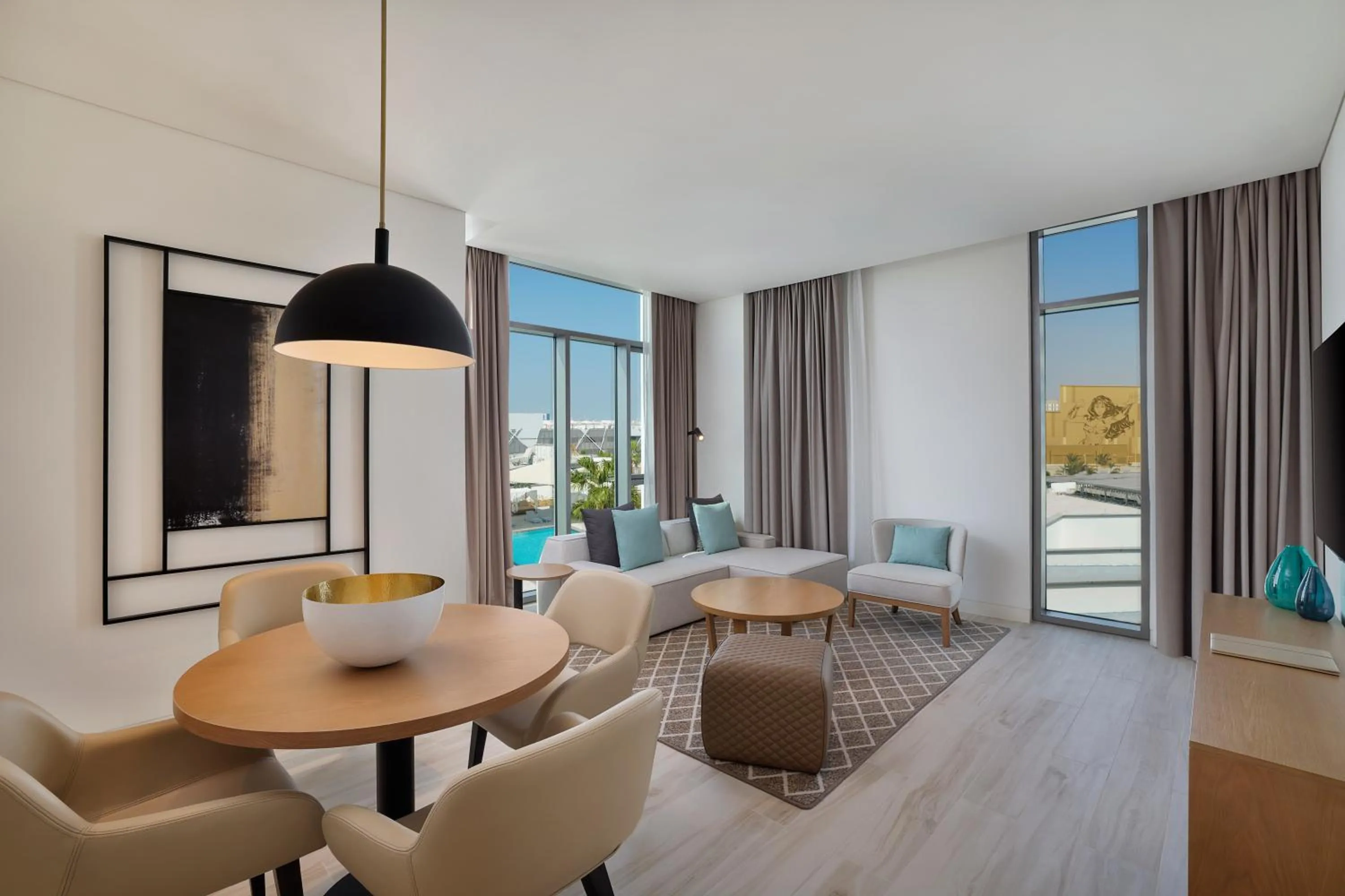 Living room in Doubletree By Hilton Abu Dhabi Yas Island Residences