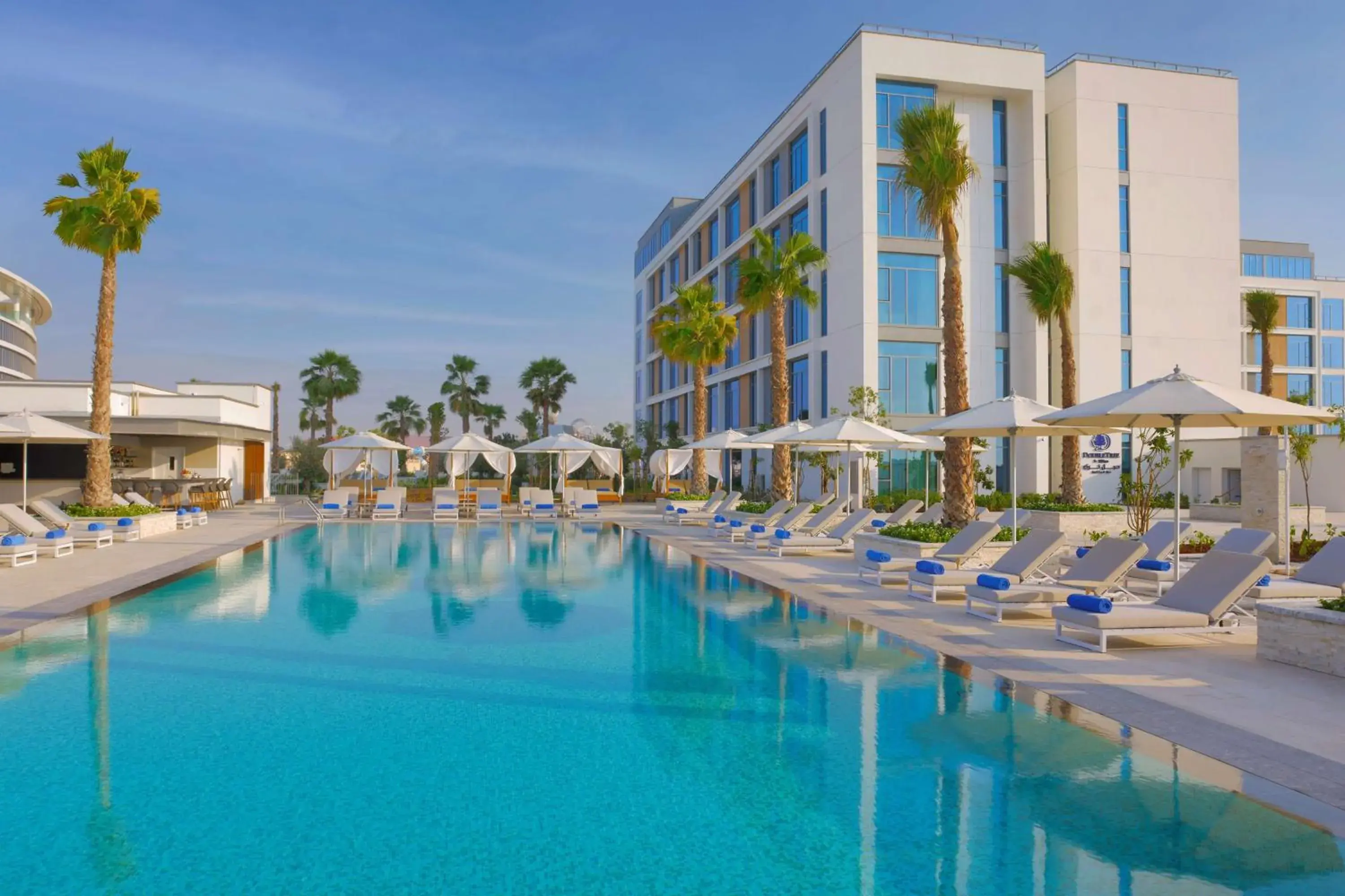 Pool view in Doubletree By Hilton Abu Dhabi Yas Island Residences Pool view in Doubletree By Hilton Abu Dhabi Yas Island Residences