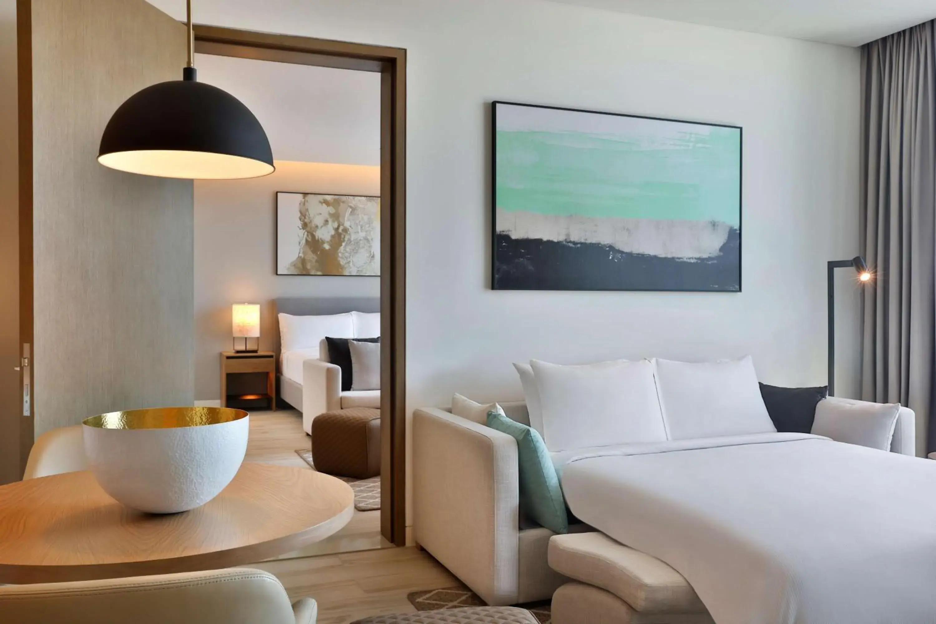 Bed in Doubletree By Hilton Abu Dhabi Yas Island Residences Bed in Doubletree By Hilton Abu Dhabi Yas Island Residences