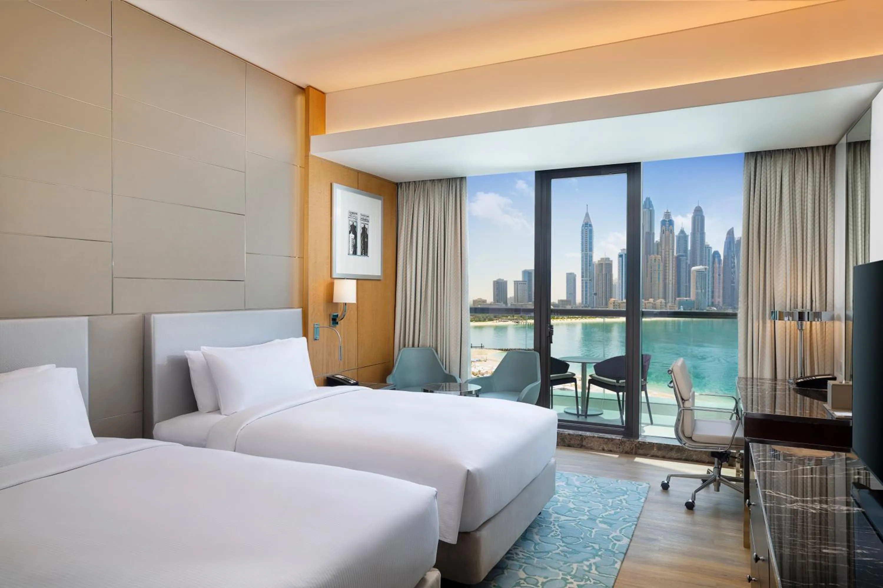 Bed in Hilton Dubai Palm Jumeirah