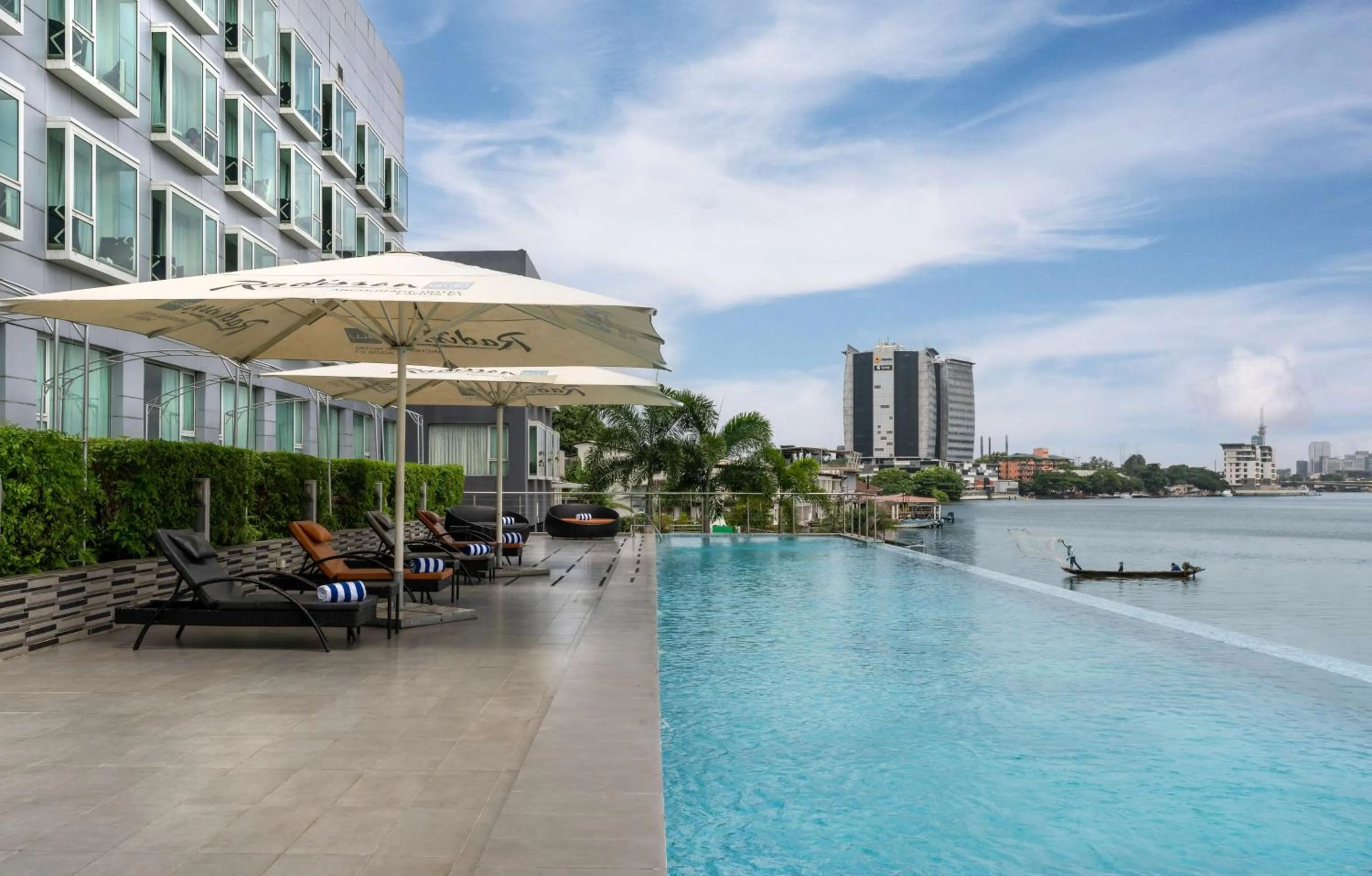 Pool view in Radisson Blu Anchorage Hotel