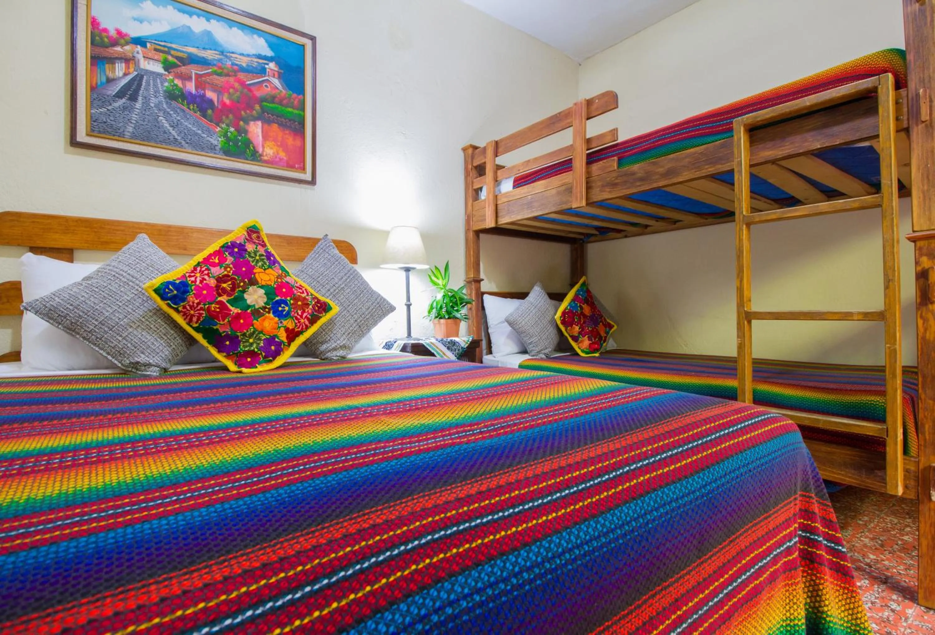 Bed in Hostal Antigua