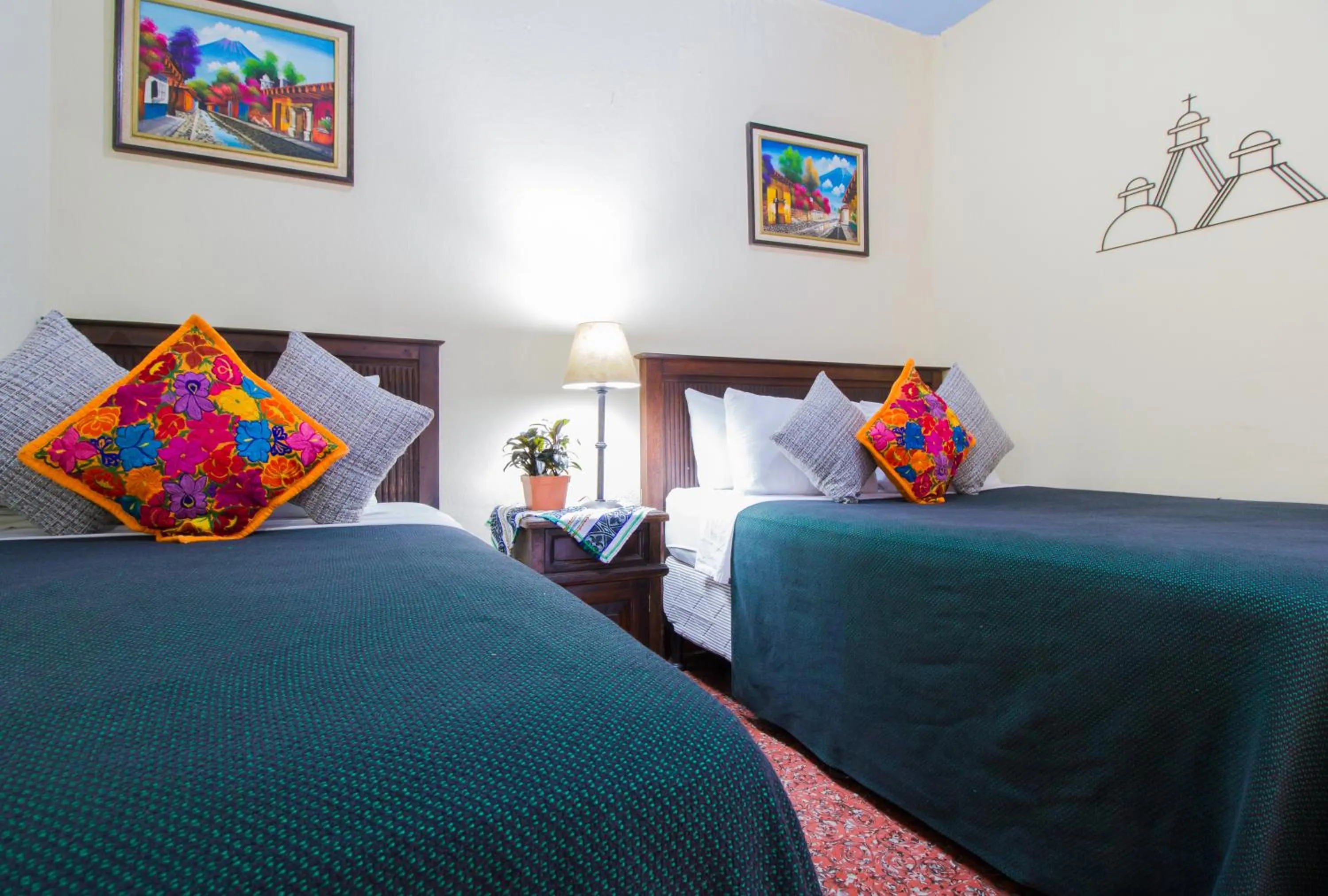 Bed in Hostal Antigua