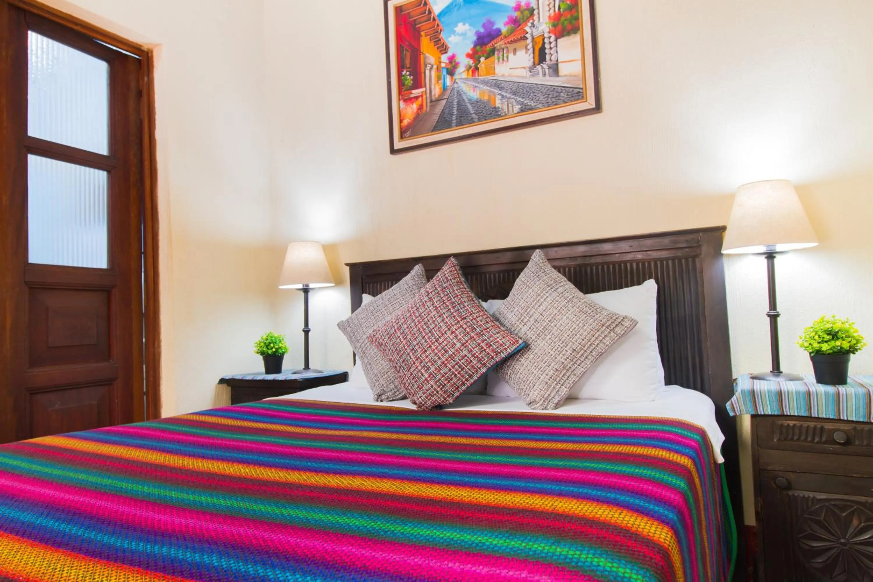 Bed in Hostal Antigua