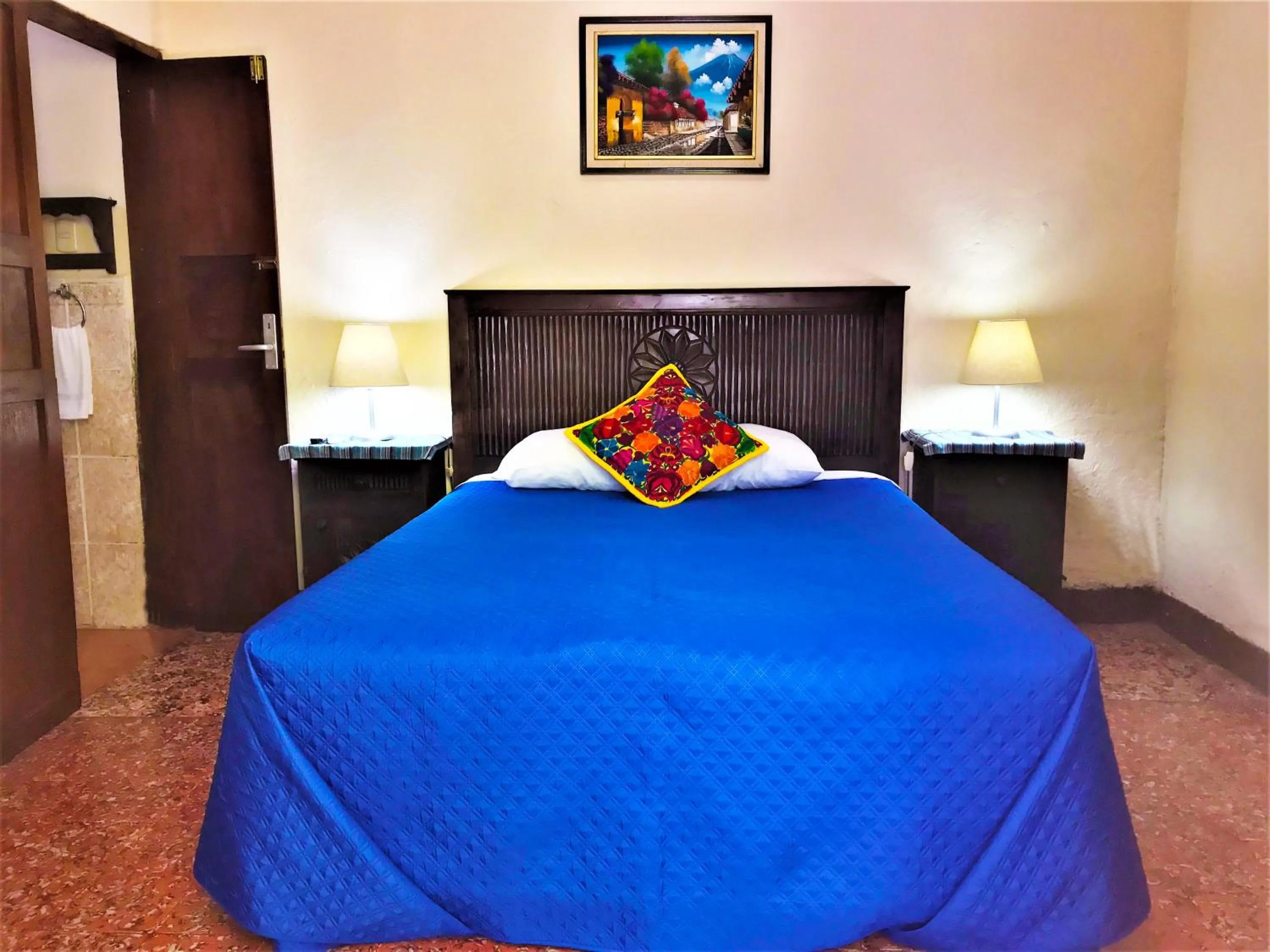 Bed in Hostal Antigua