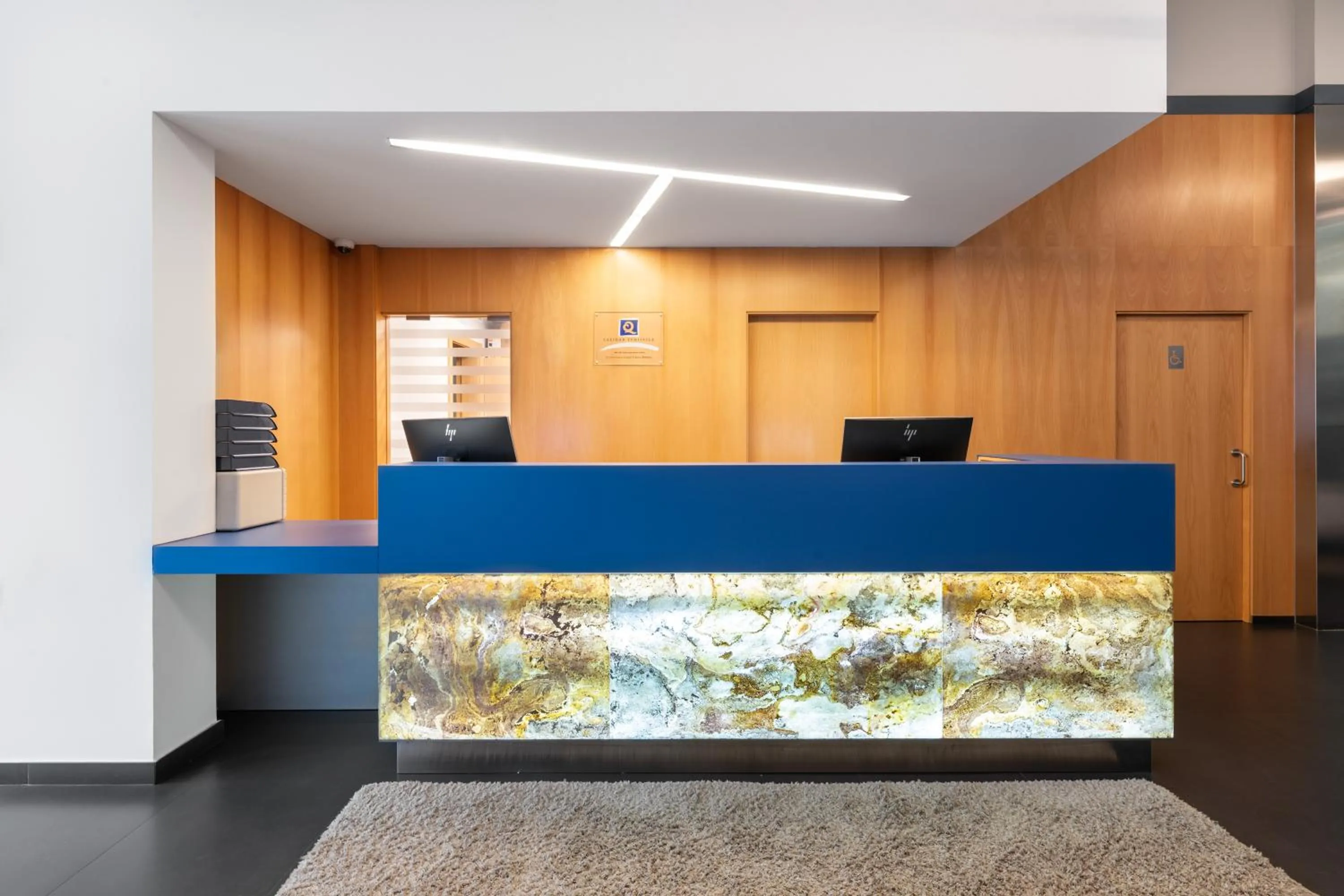 Lobby or reception in Eurostars Blue Coruña