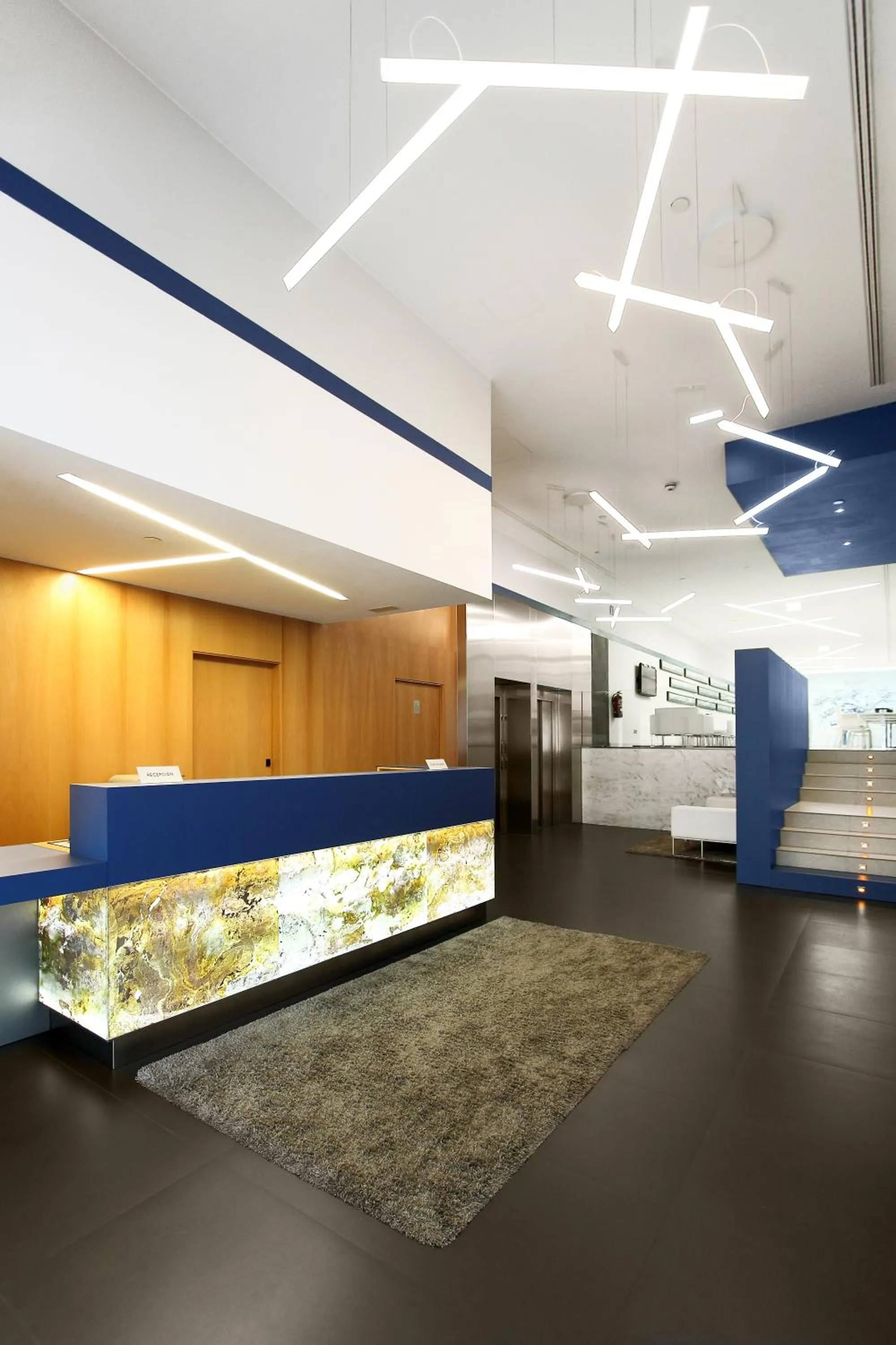 Lobby or reception in Eurostars Blue Coruña