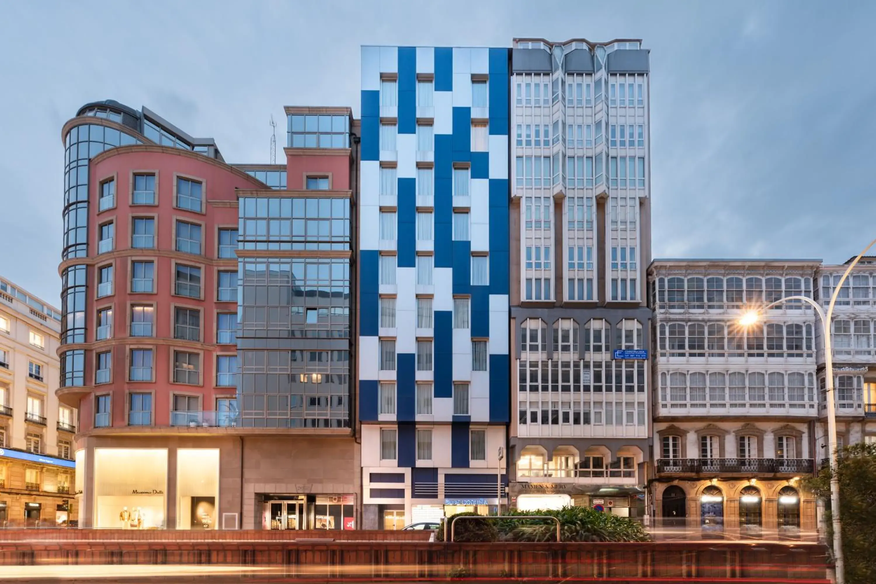 Property building in Eurostars Blue Coruña Property building in Eurostars Blue Coruña