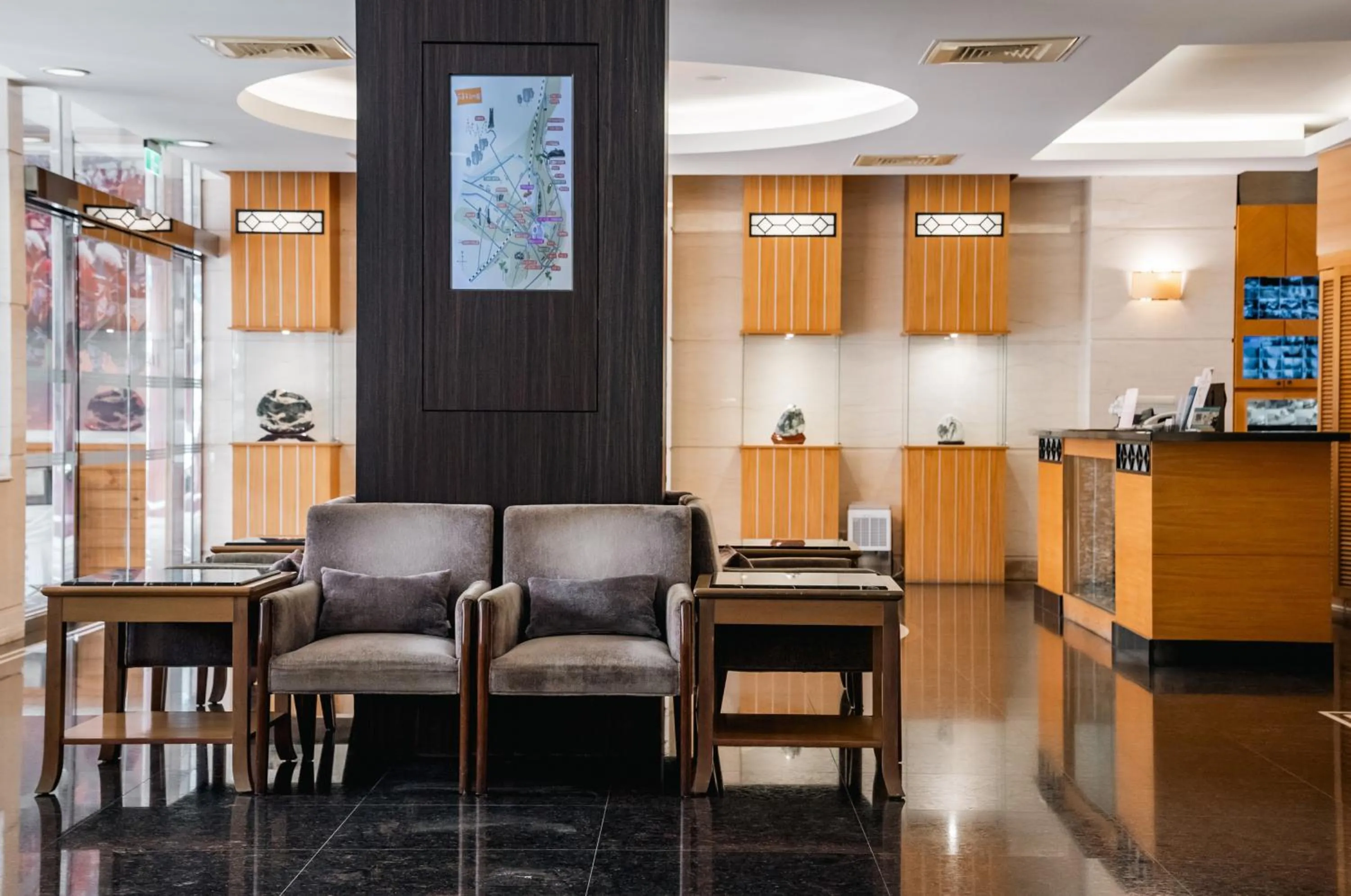 Seating area in KKS Hotel