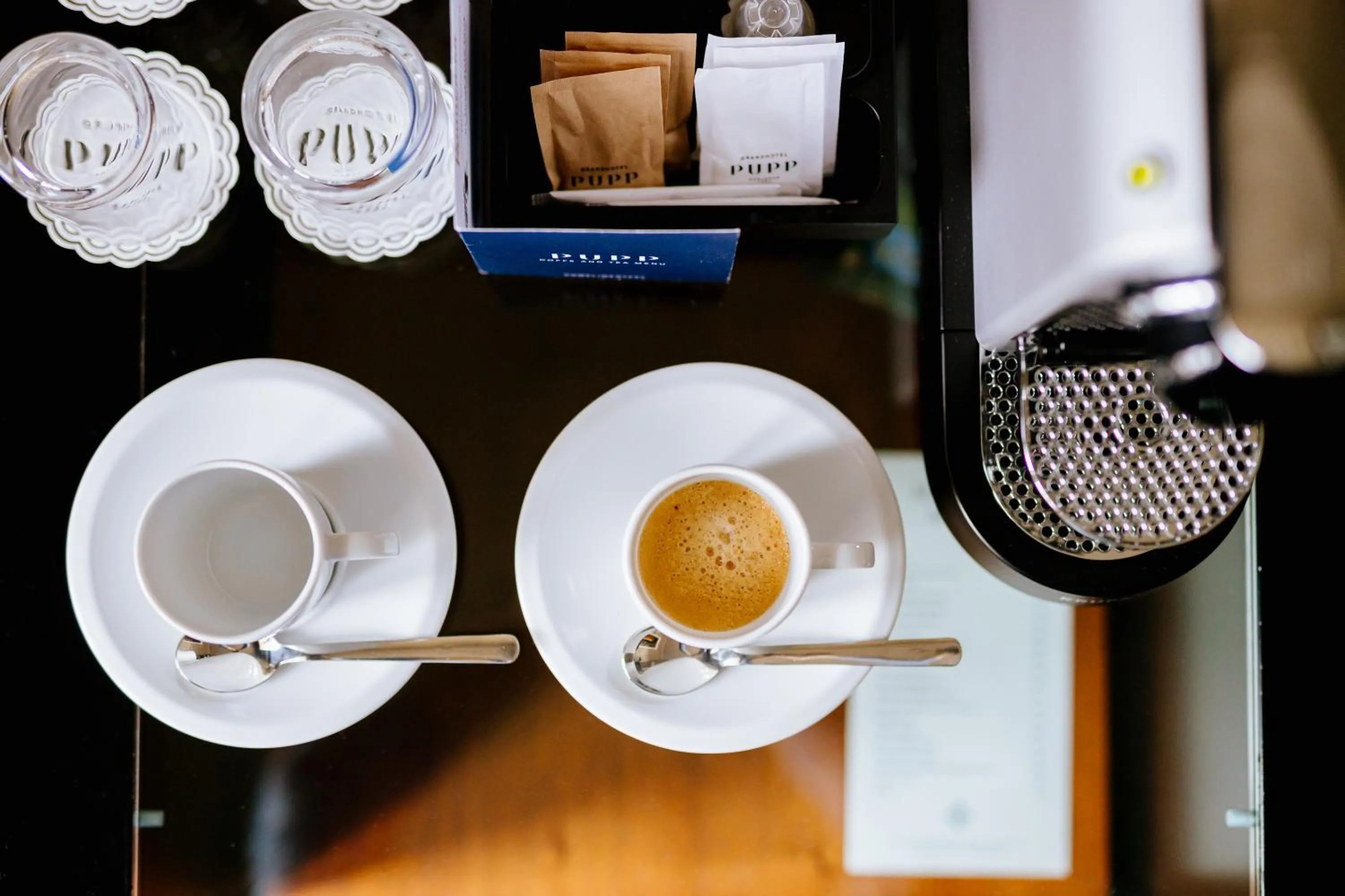 Coffee/tea facilities in Grandhotel Pupp
