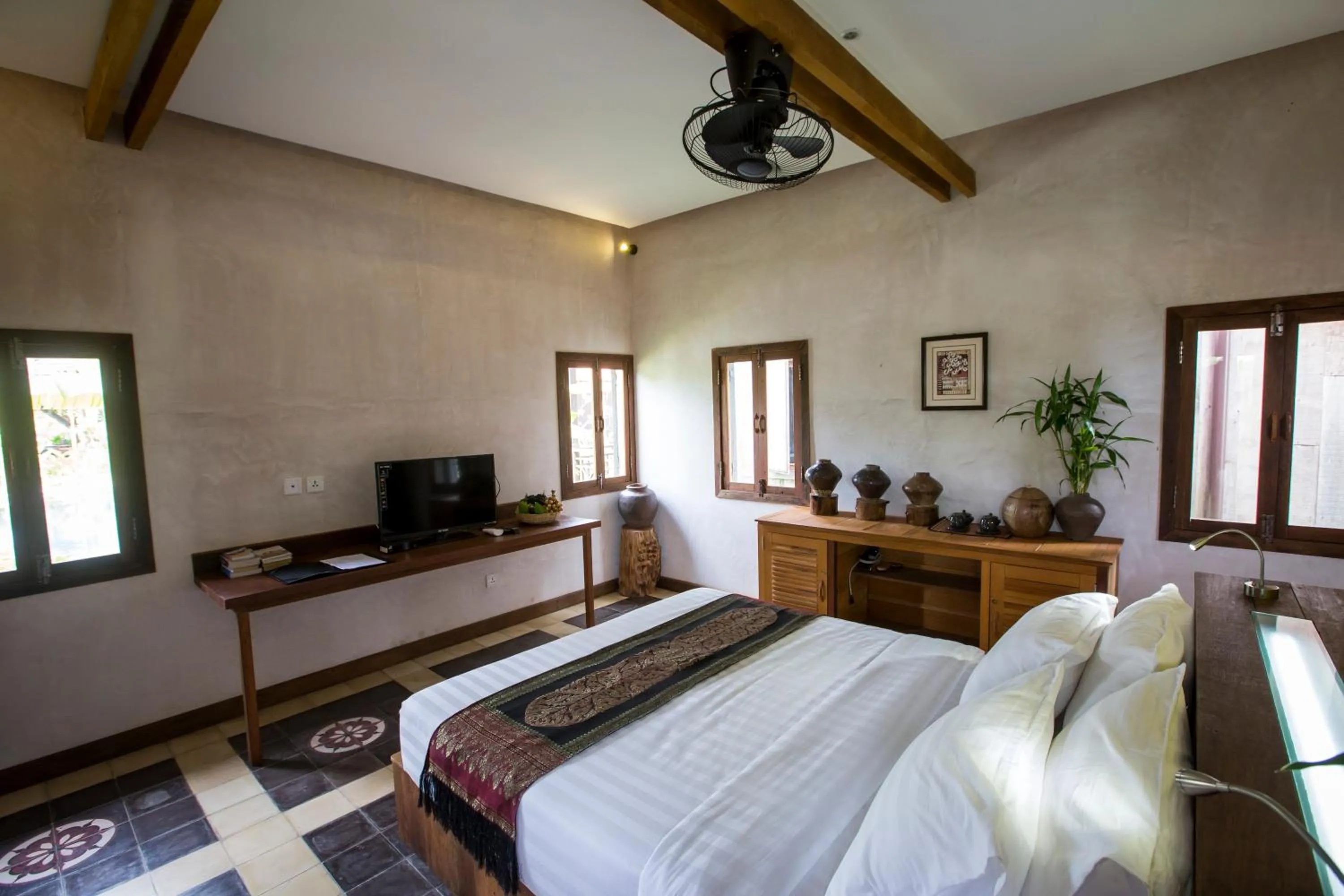 Bed in Angkor Rural Boutique Resort