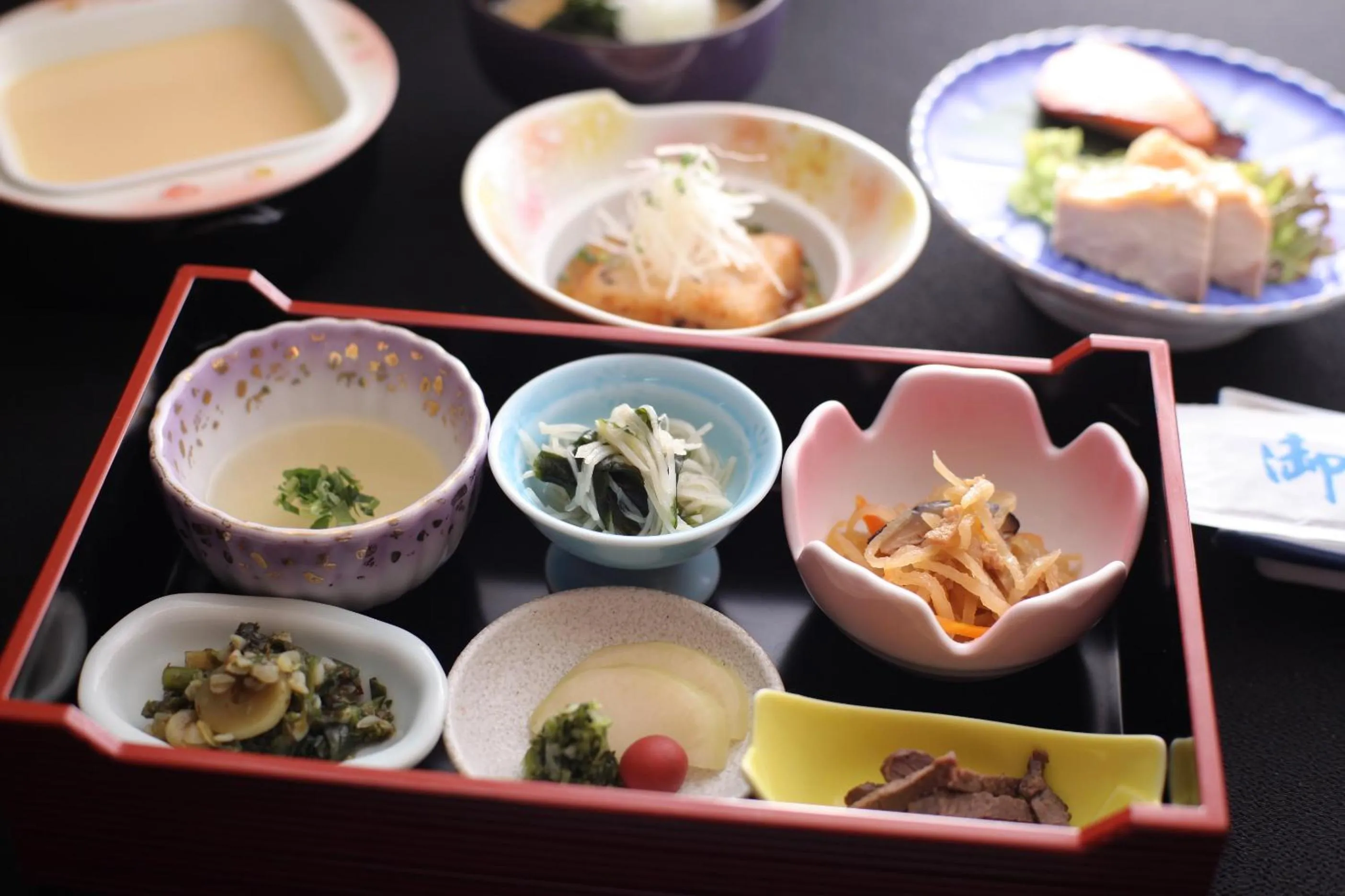 Asian breakfast in Hotel Kaminoyu Onsen