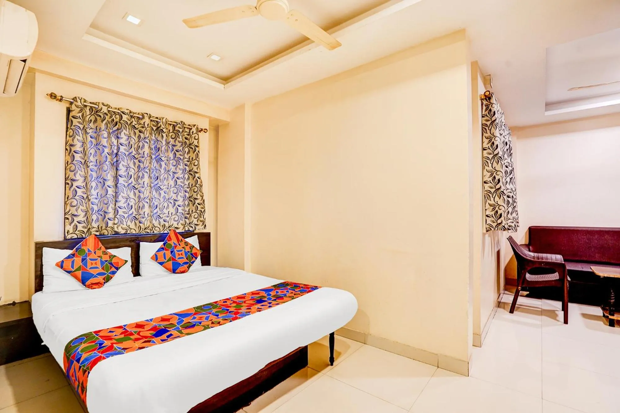 Bedroom, Bed in FabHotel Chetan Executive