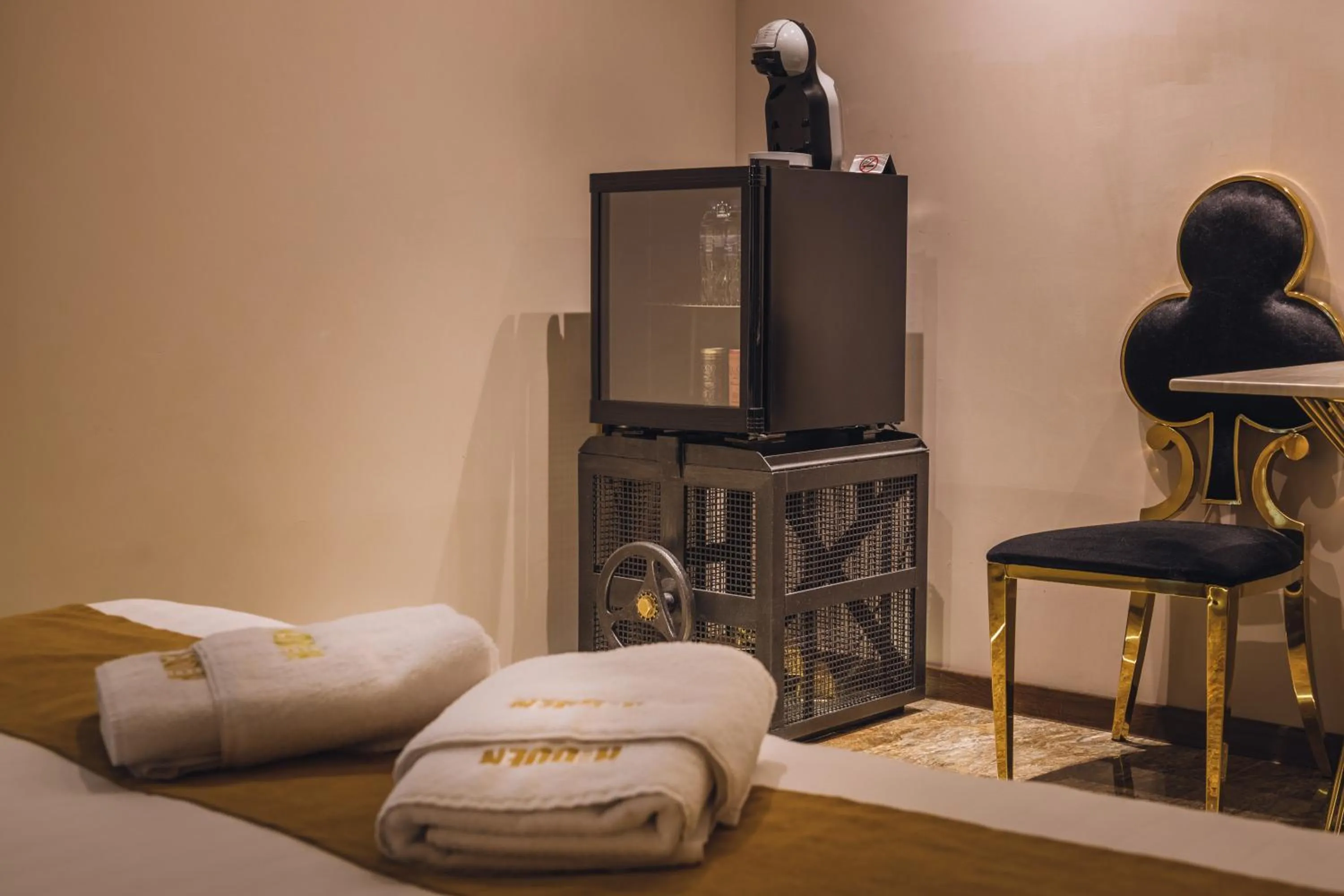 minibar in HIDDEN BANK: Golden