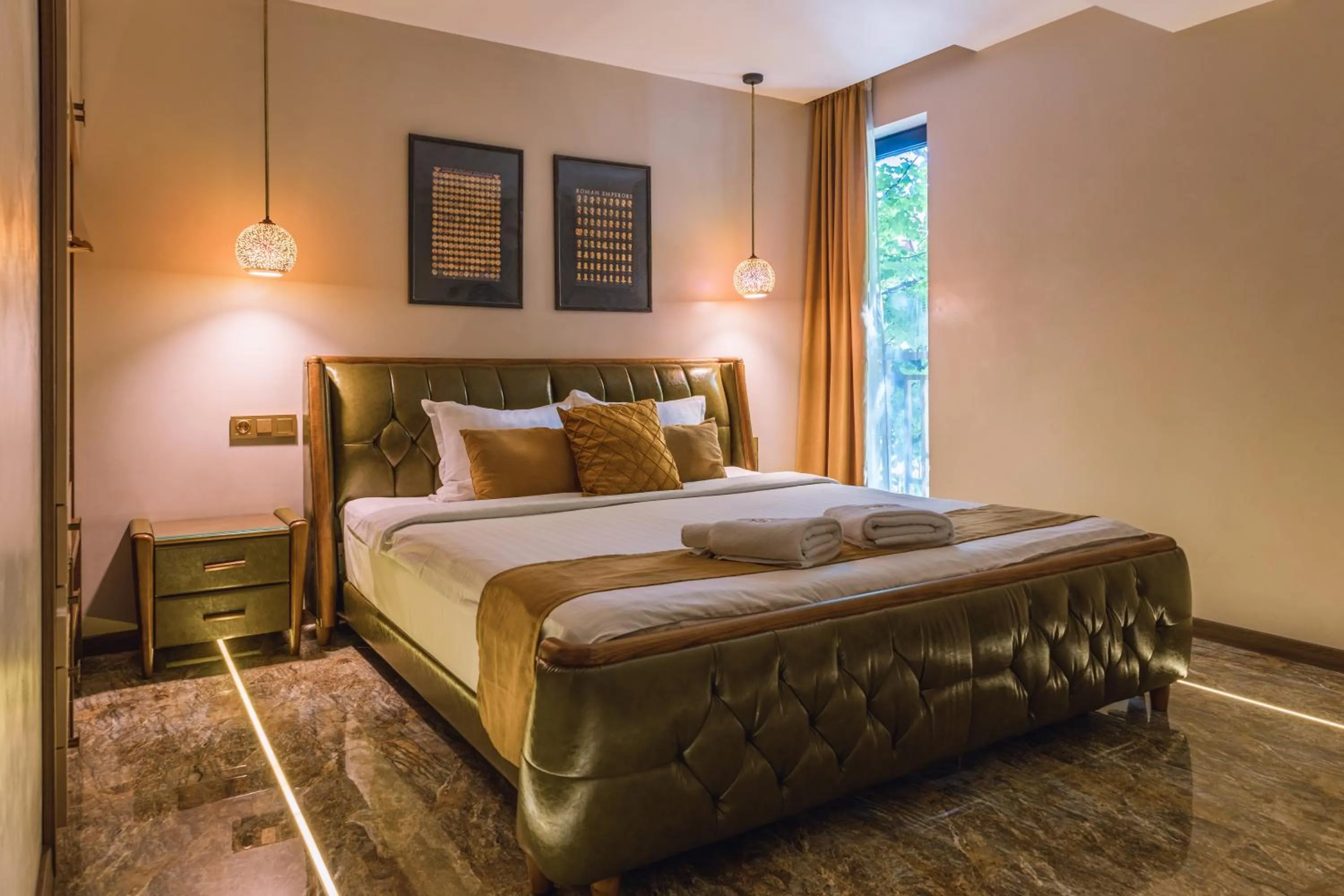 Bed in HIDDEN BANK: Golden