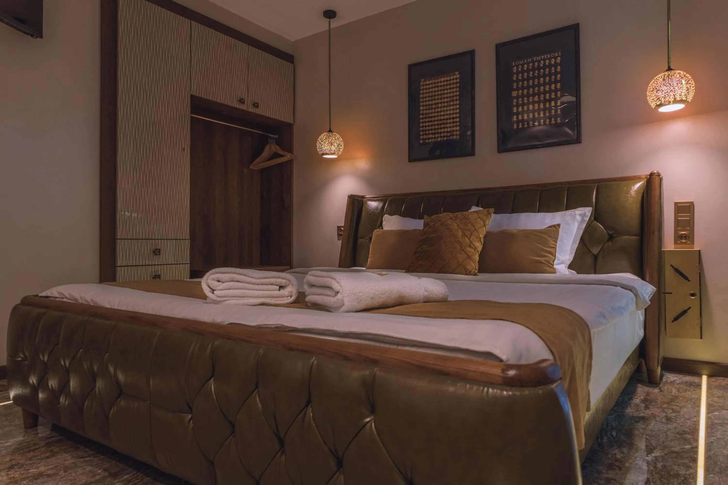 wardrobe, Bed in HIDDEN BANK: Golden